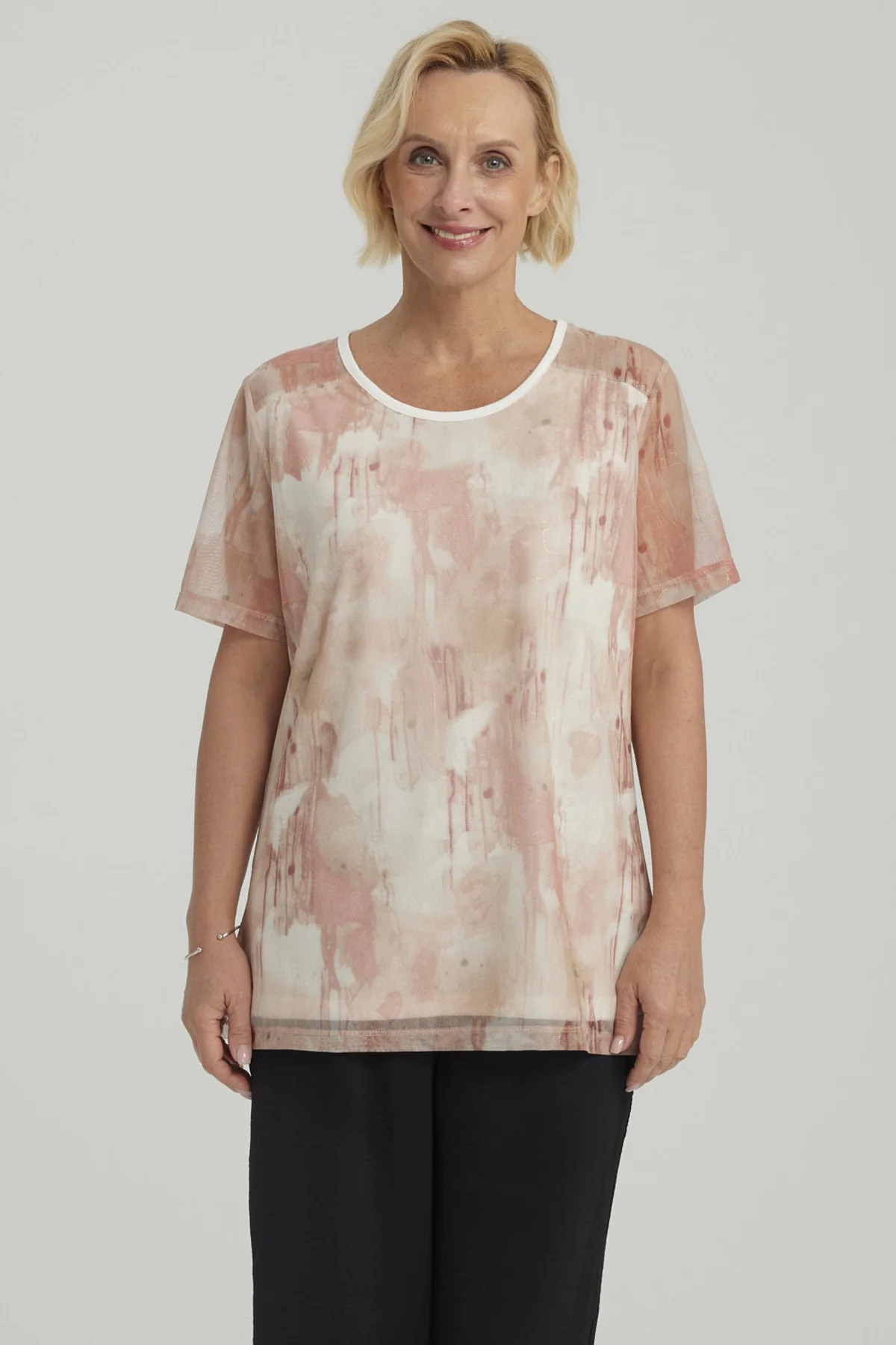 Polera Mujer Detalle Folia Palo Rosa