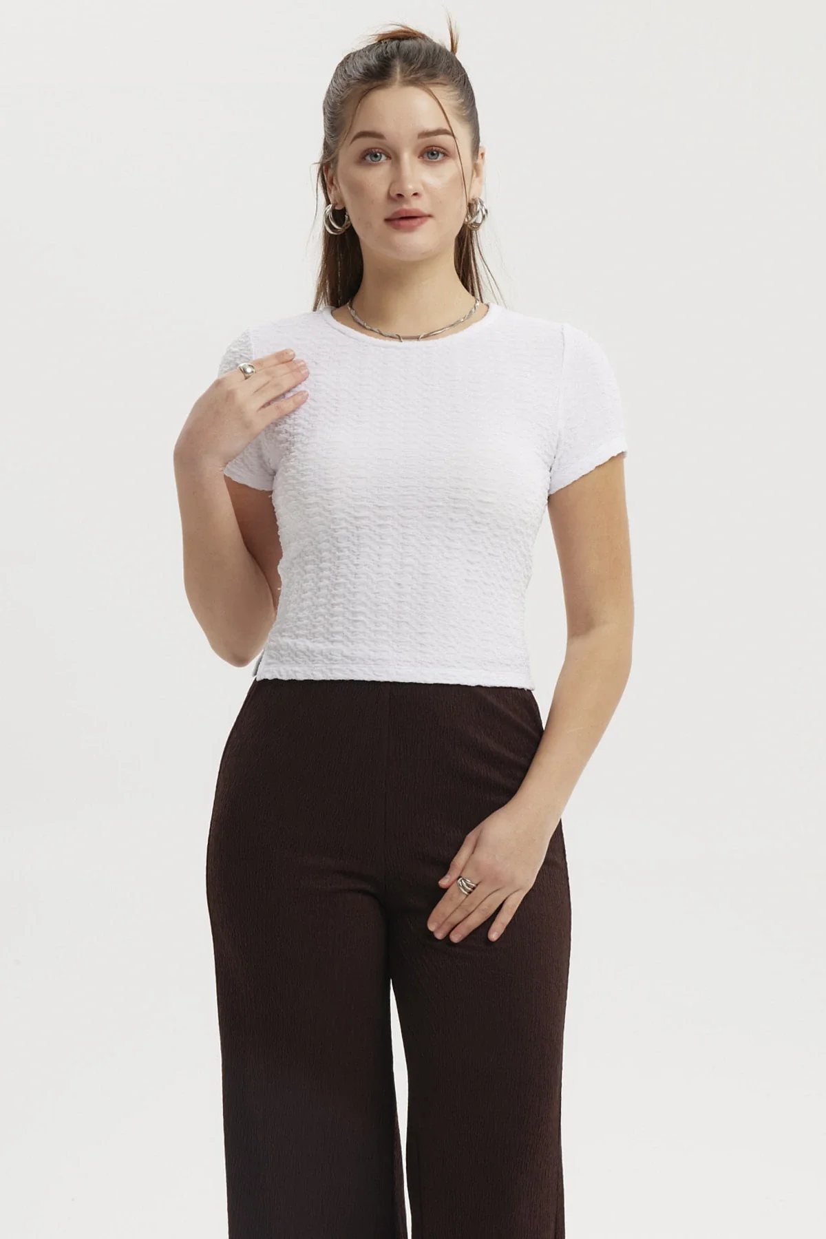 Polera Mujer Lisa Blanco