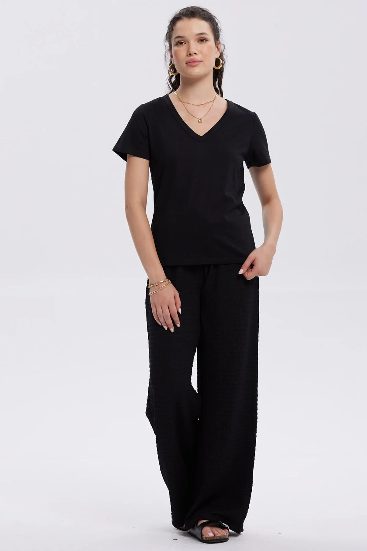 Polera Mujer Lisa Negro - Image 4