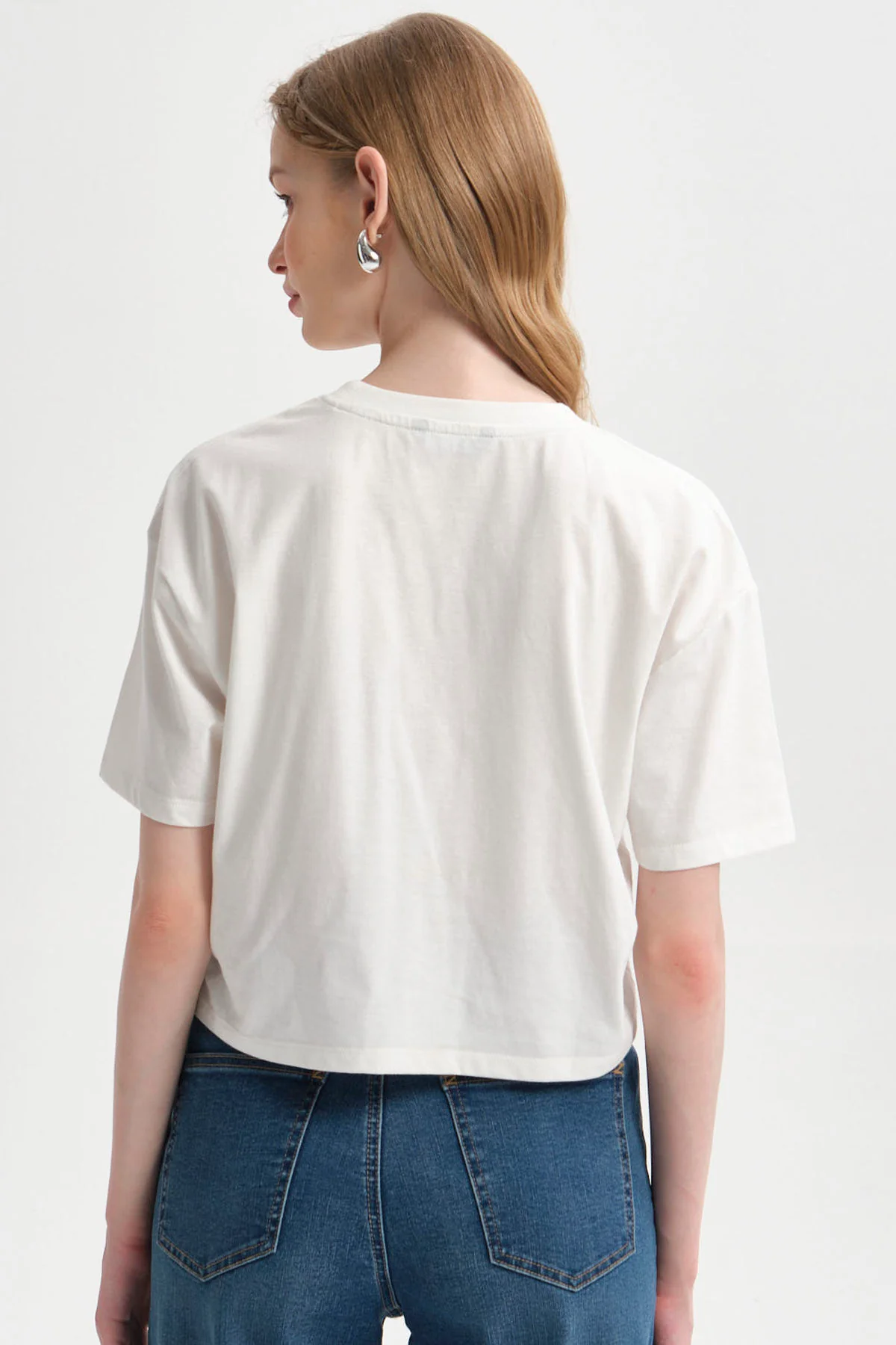 Polera Mujer Print Crop Crudo - Image 4