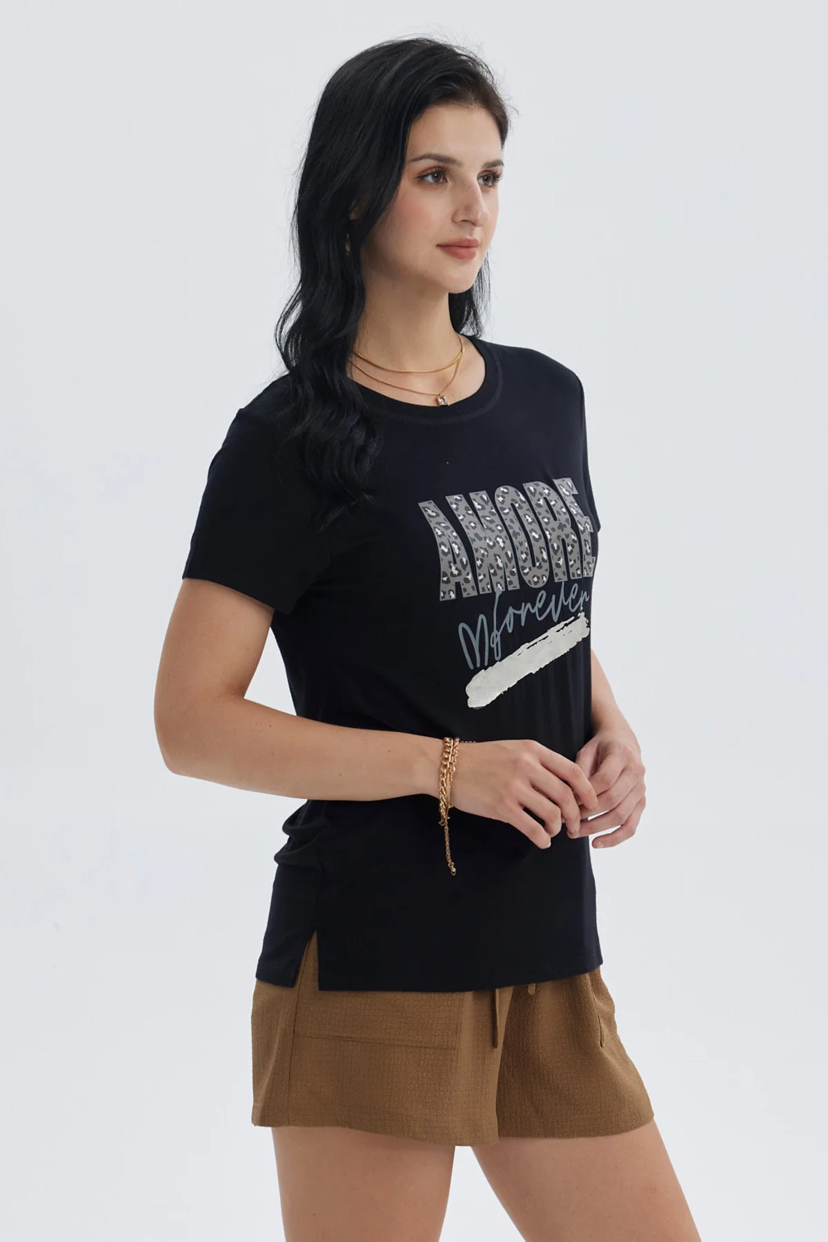 Polera Mujer Print Negro - Image 2
