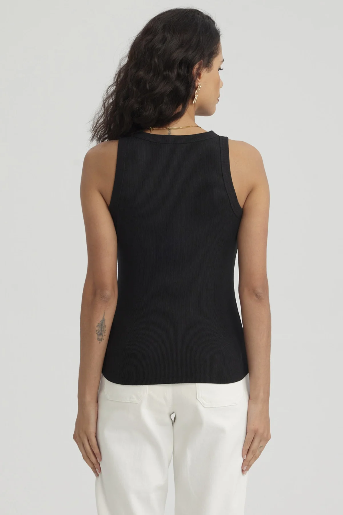 Polera Mujer Rib Grueso Negro - Image 3