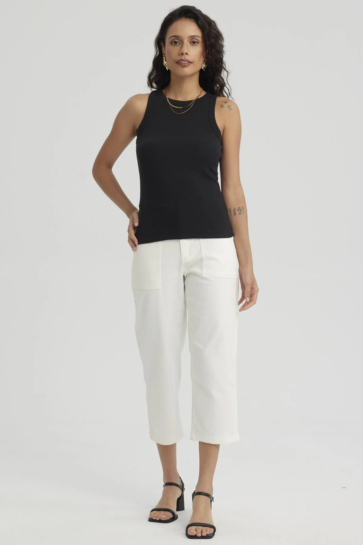 Polera Mujer Rib Grueso Negro - Image 4