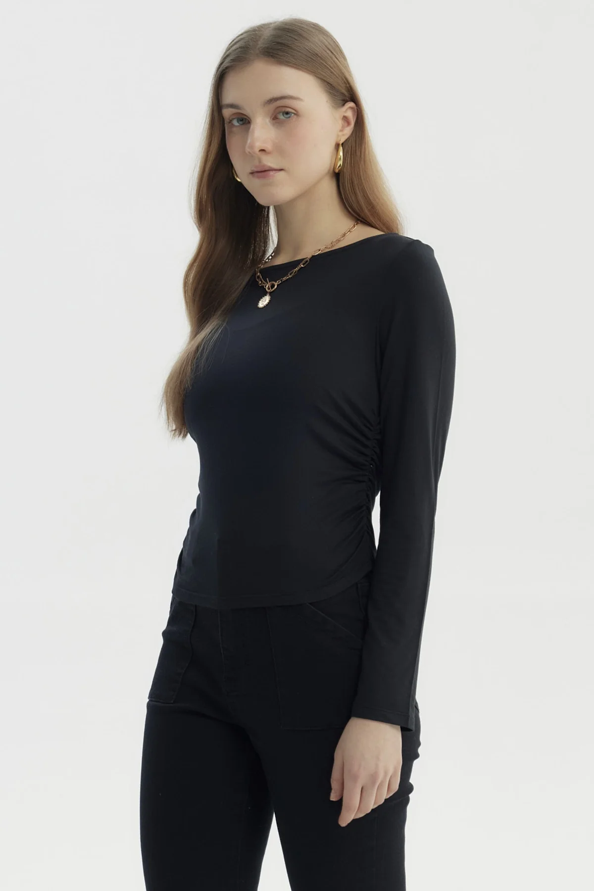 Polera Mujer Slim Negro - Image 2