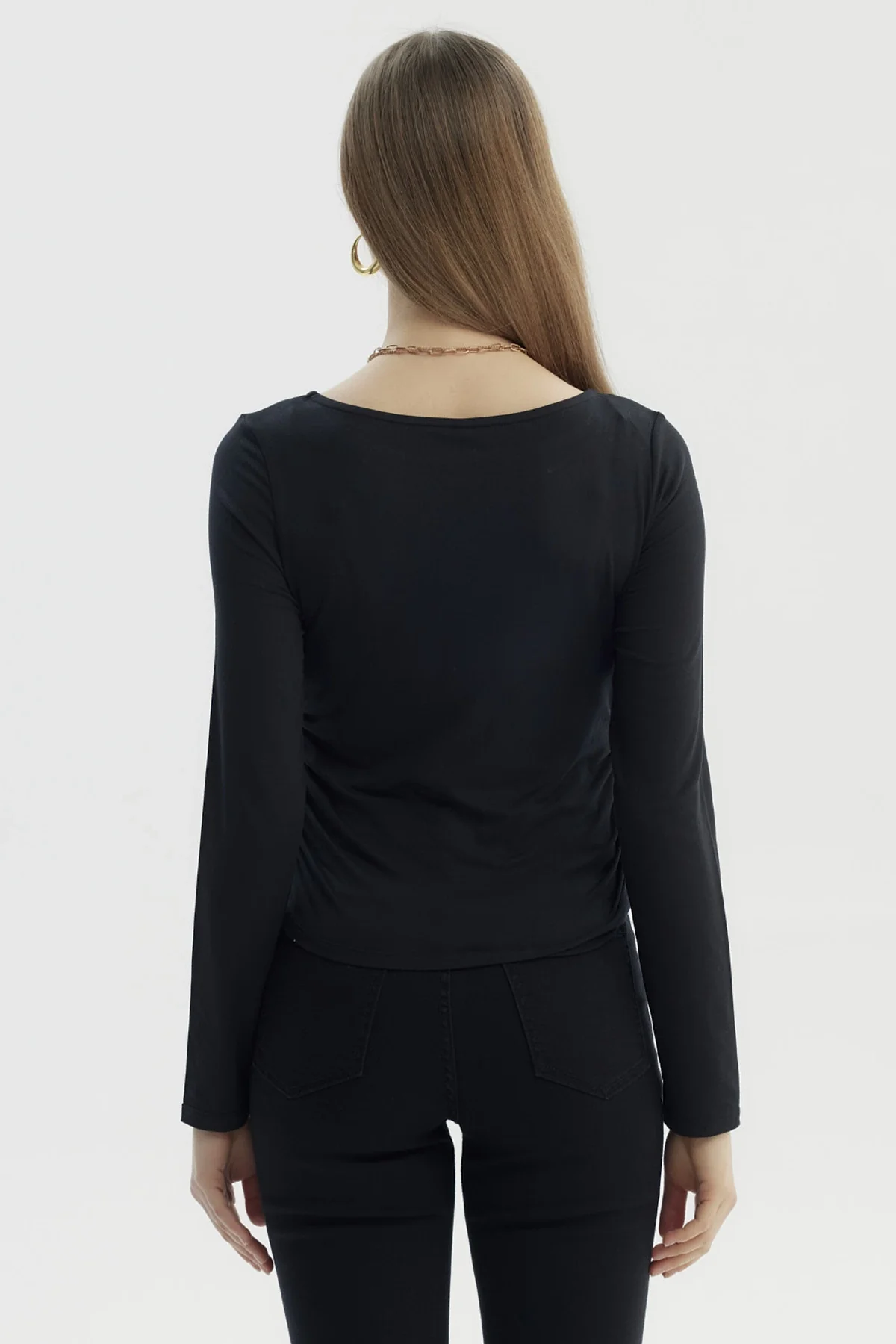 Polera Mujer Slim Negro - Image 3