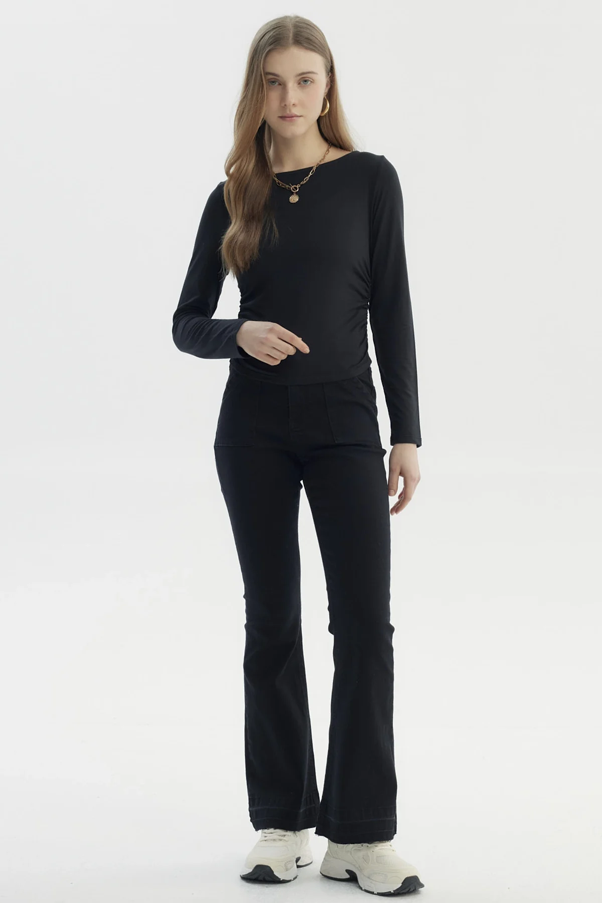 Polera Mujer Slim Negro - Image 4