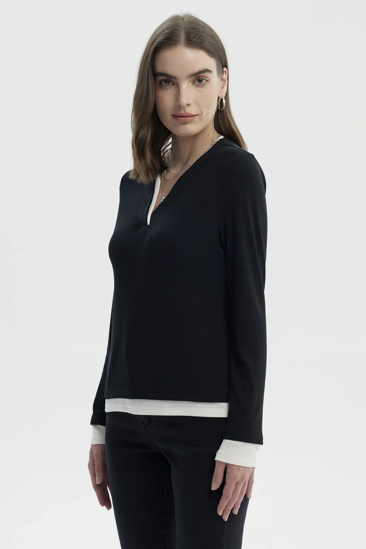Polera Mujer Slim Negro - Image 2