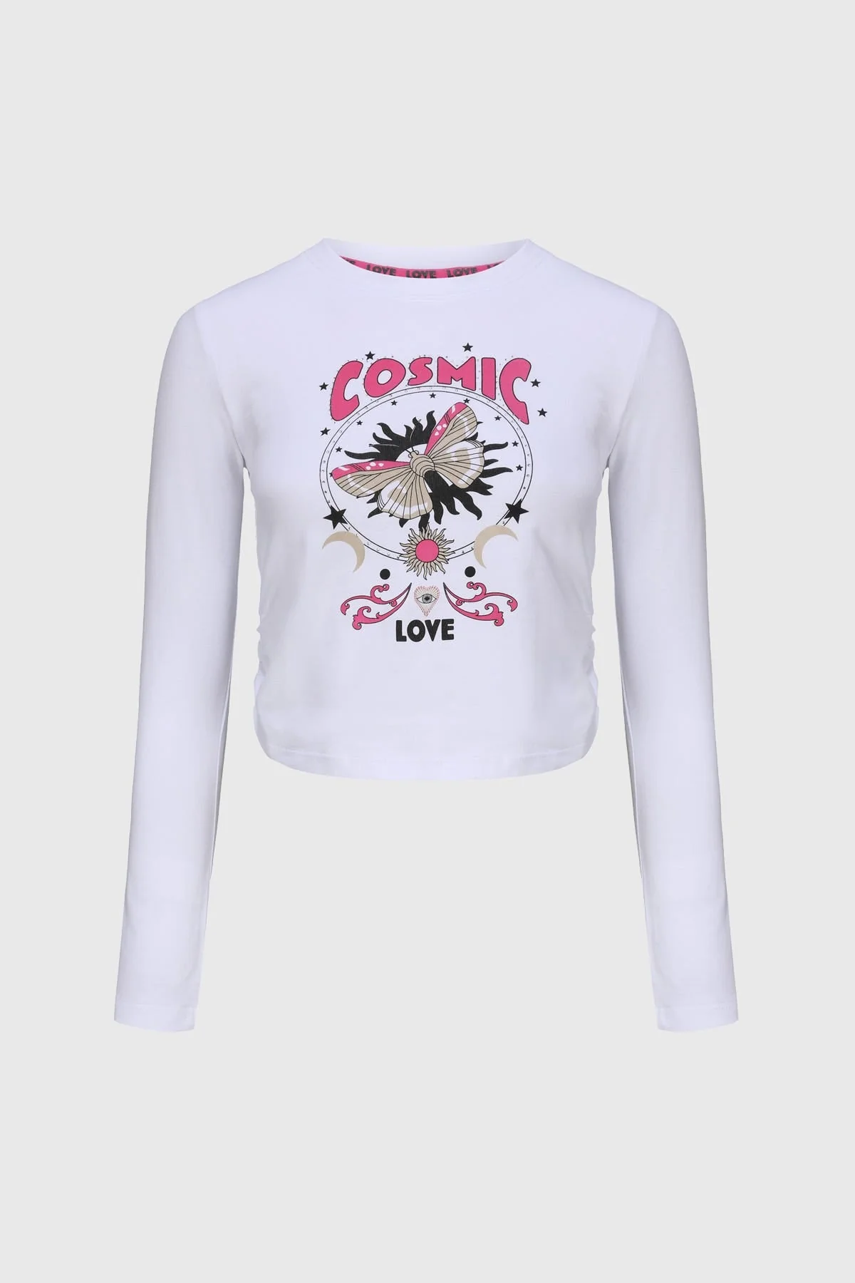 Polera Niña Recogido Fijo Blanco