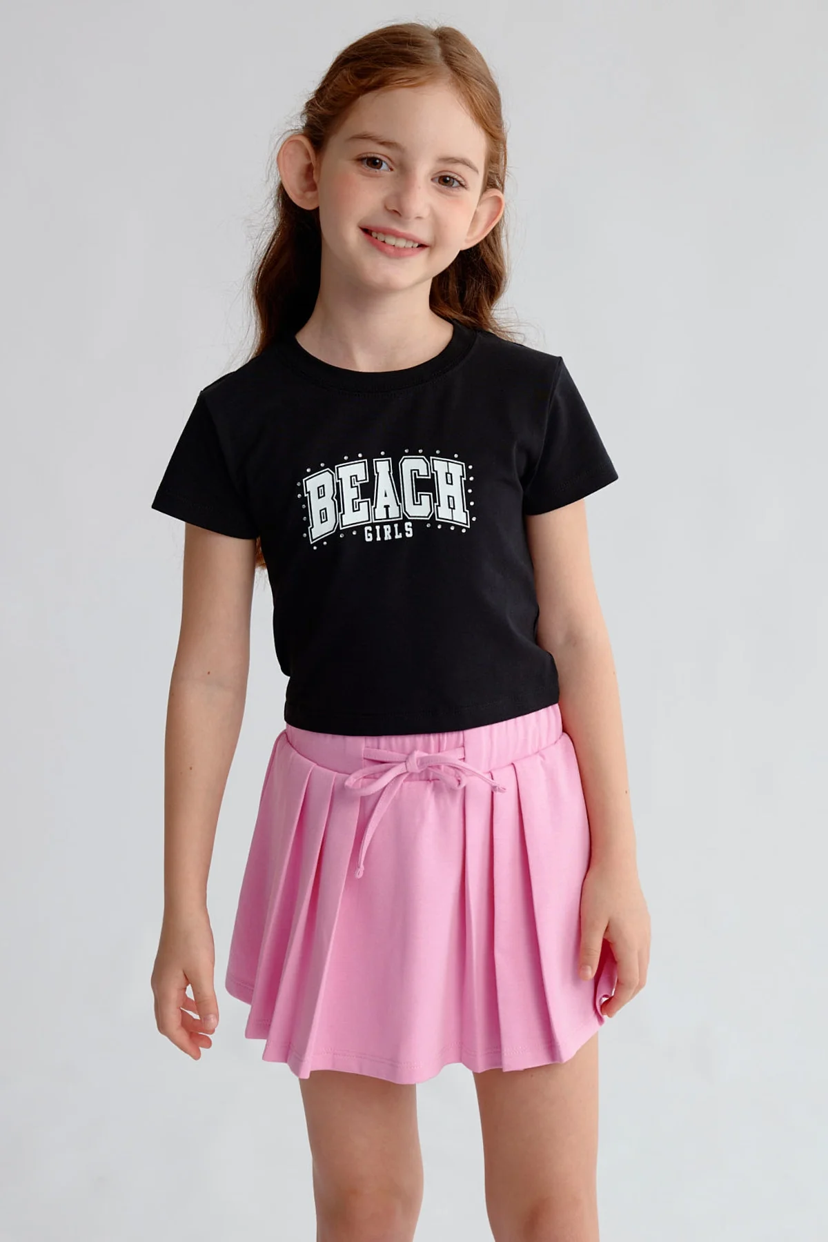 Polera Niña Aplicación Negro