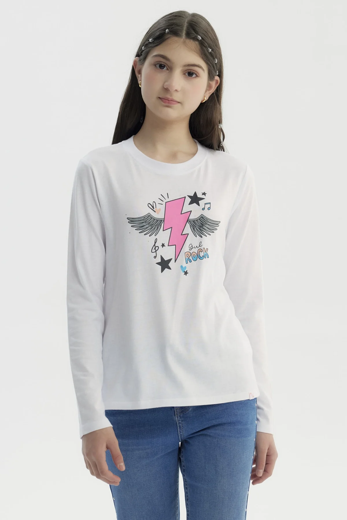 Polera Niña Básica Teen Blanco