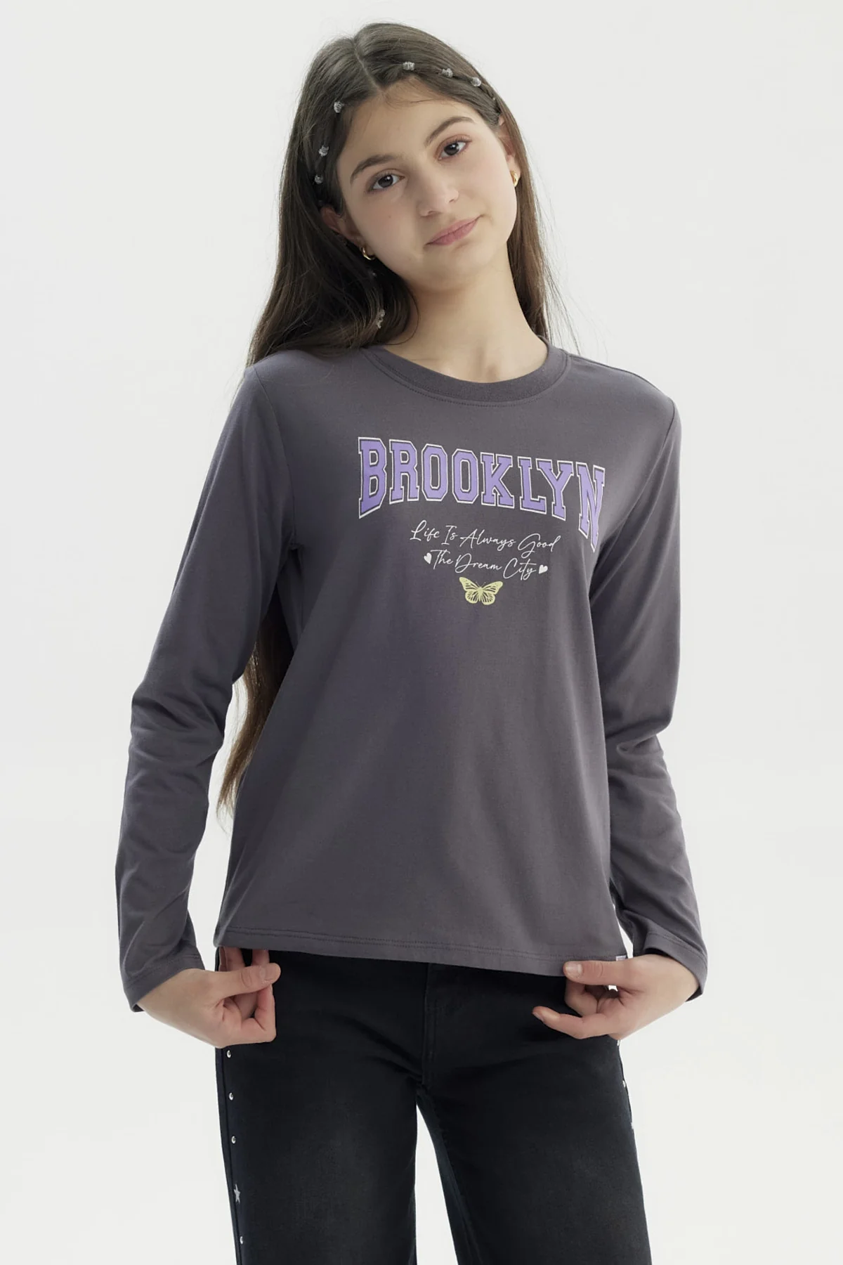 Polera Niña Básica Teen Marengo