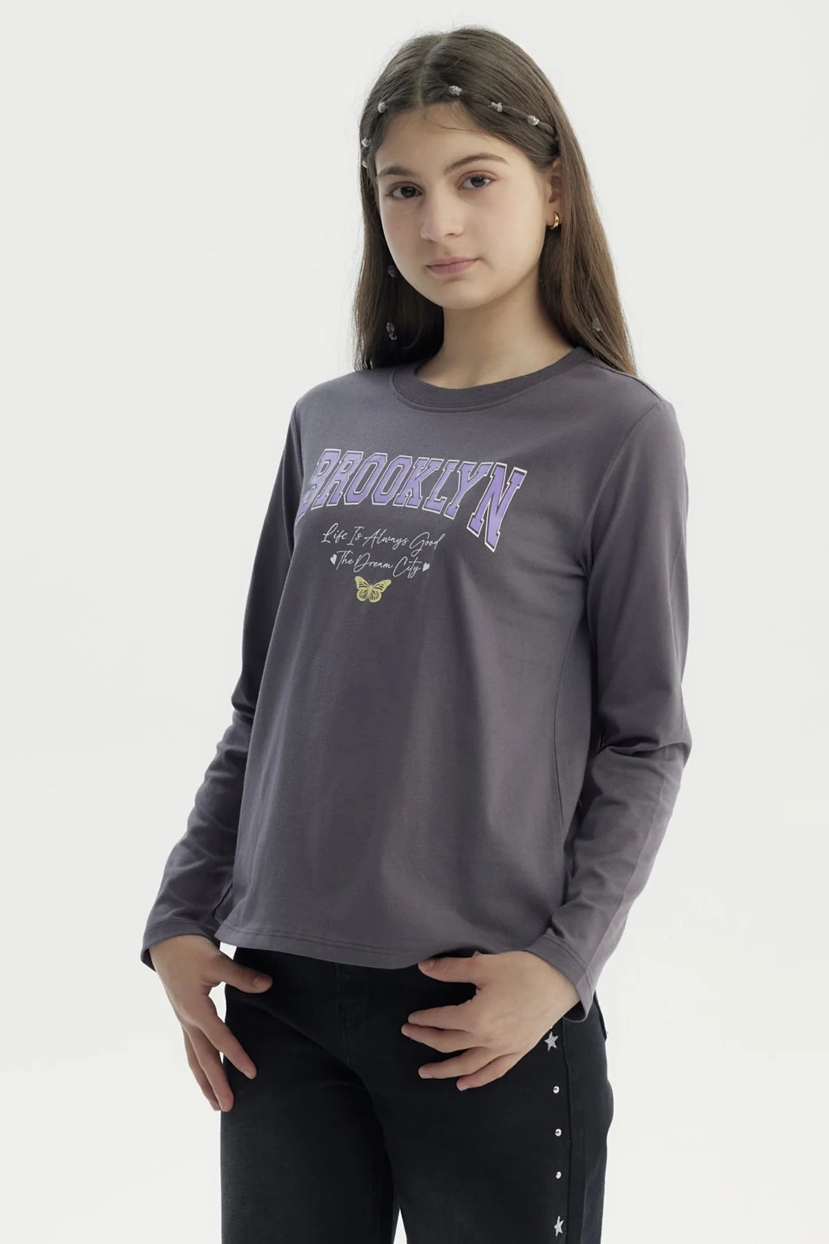 Polera Niña Básica Teen Marengo - Image 2
