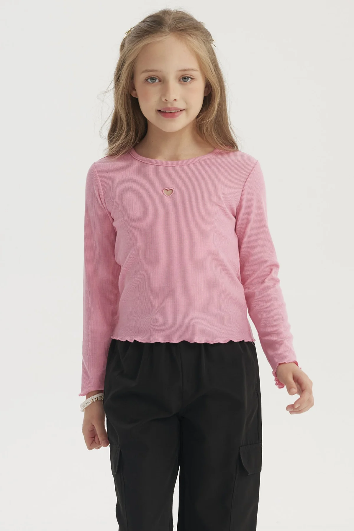 Polera Niña Slim Rosado