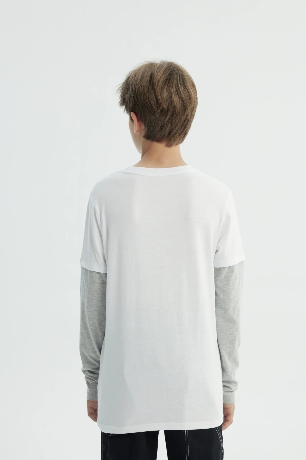Polera Niño Básica Print Blanco - Image 3