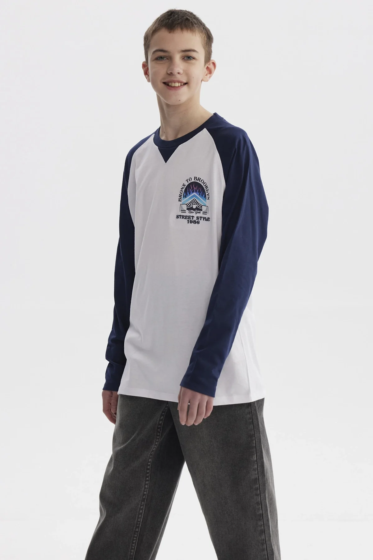 Polera Niño Print Blanco