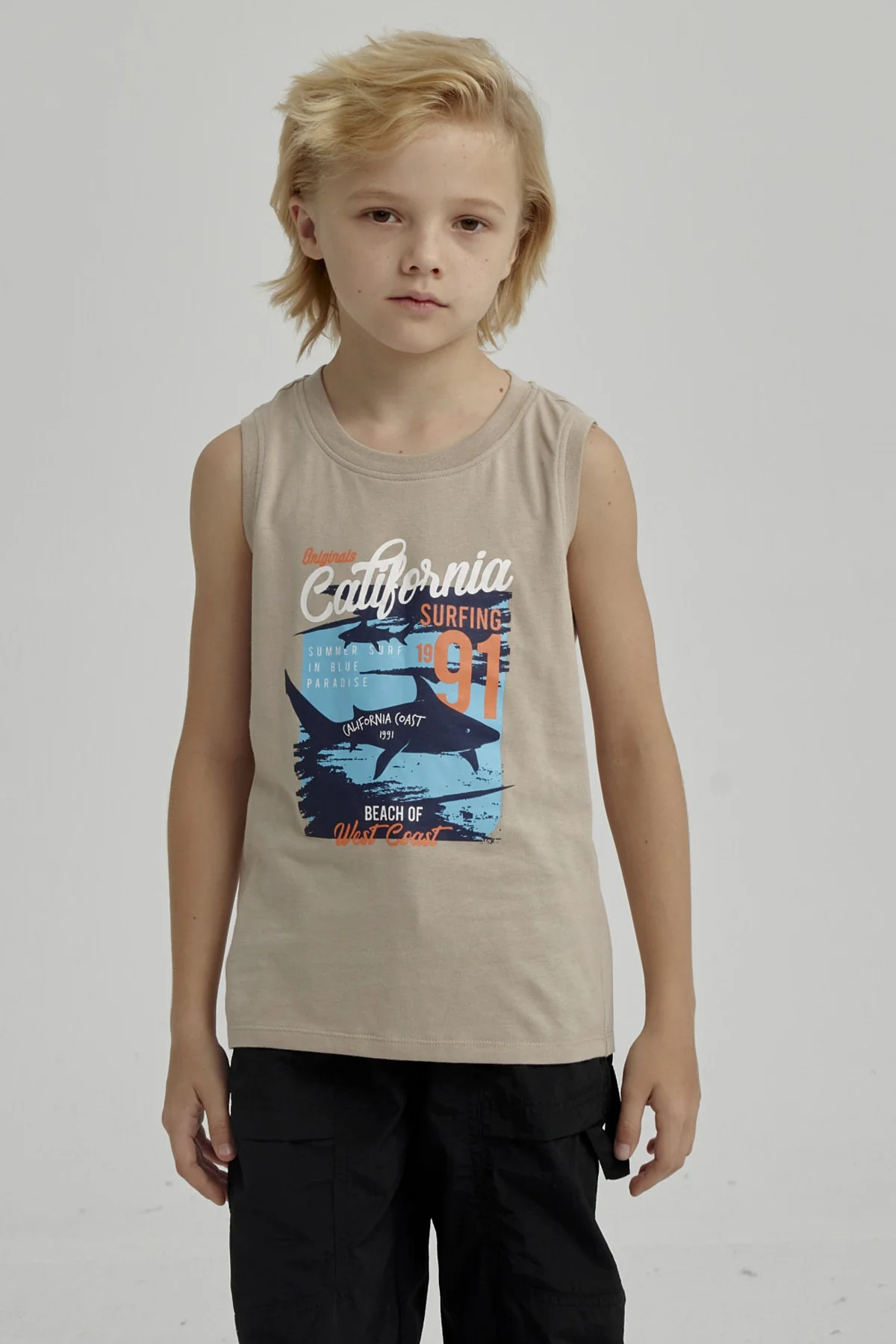 Polera Niño Print Kaki