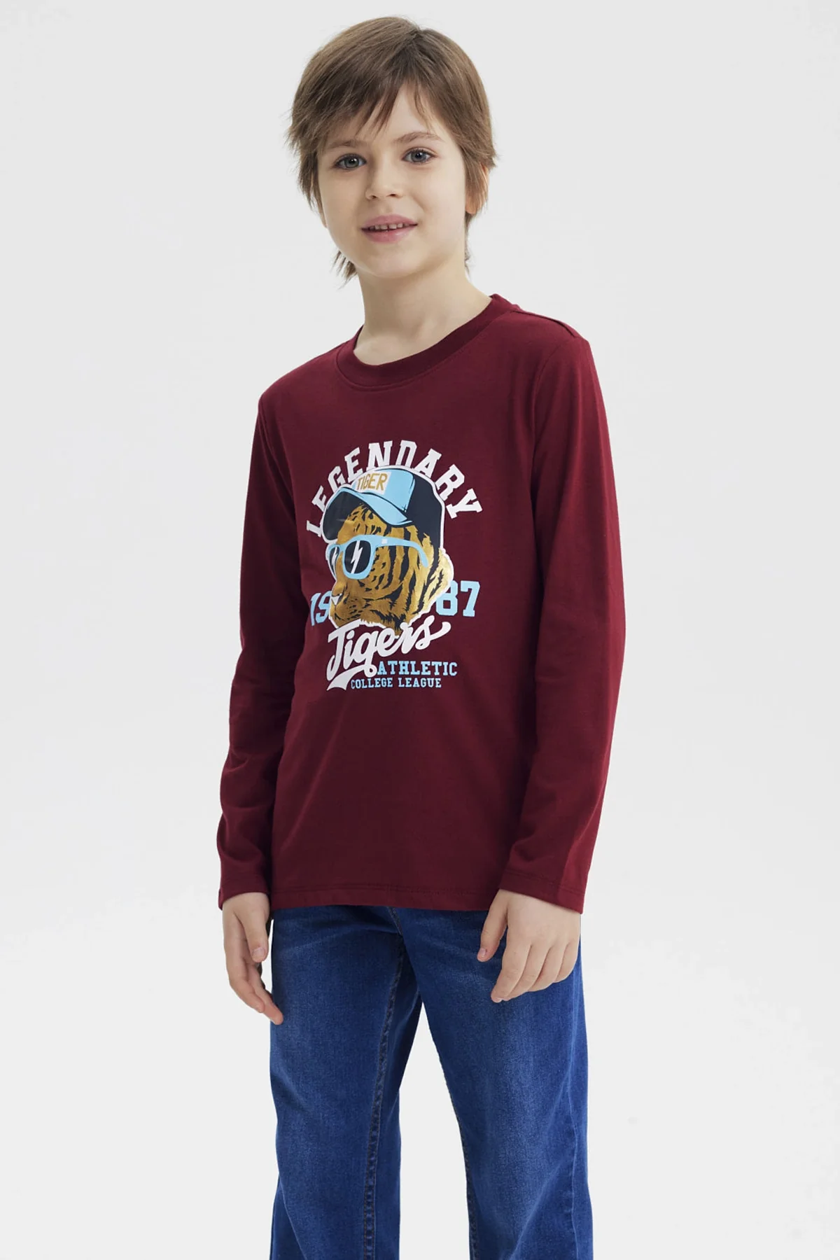 Polera Niño Slim Burdeo - Image 2