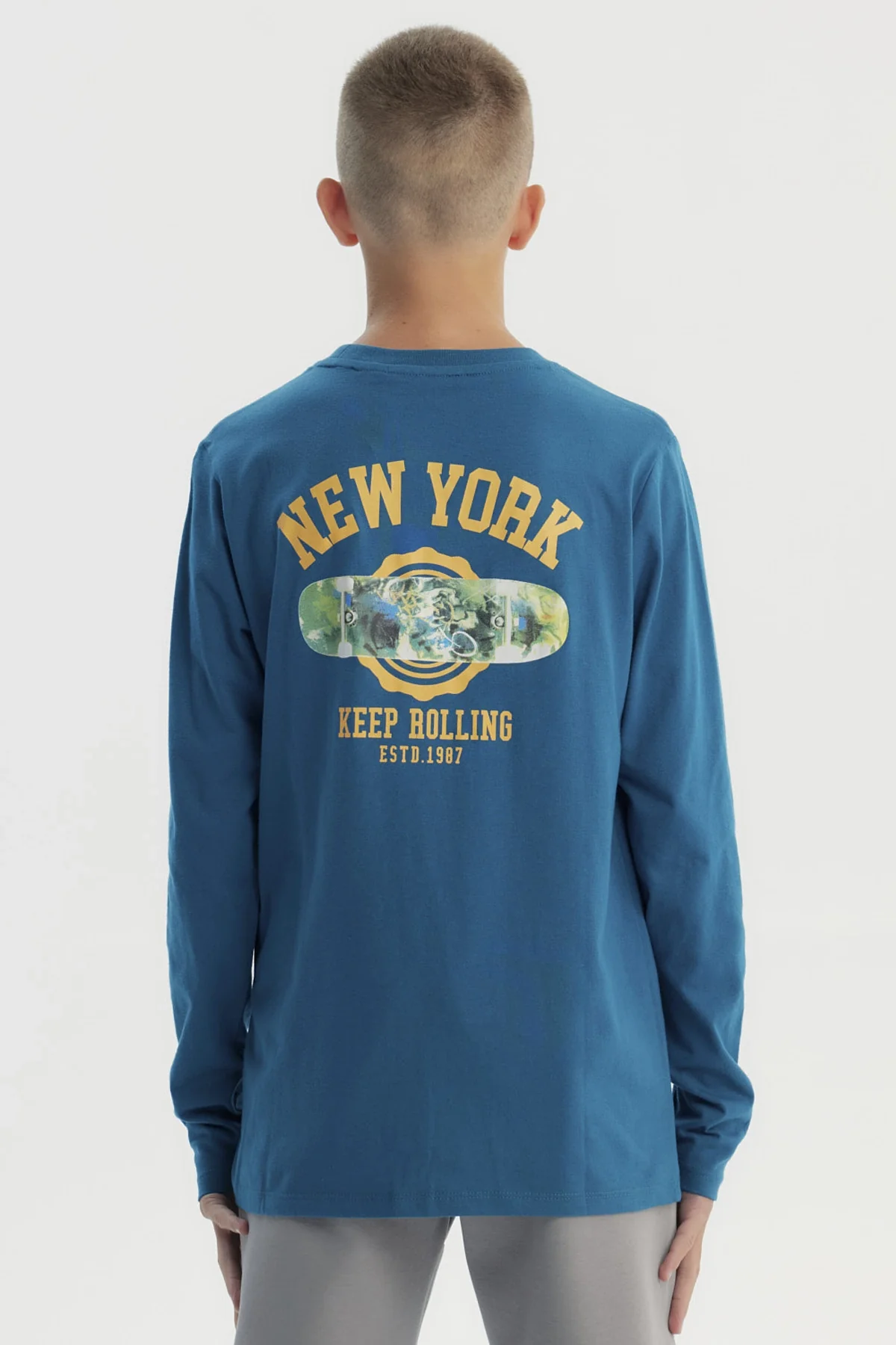 Polera Niño Slim Petroleo - Image 3