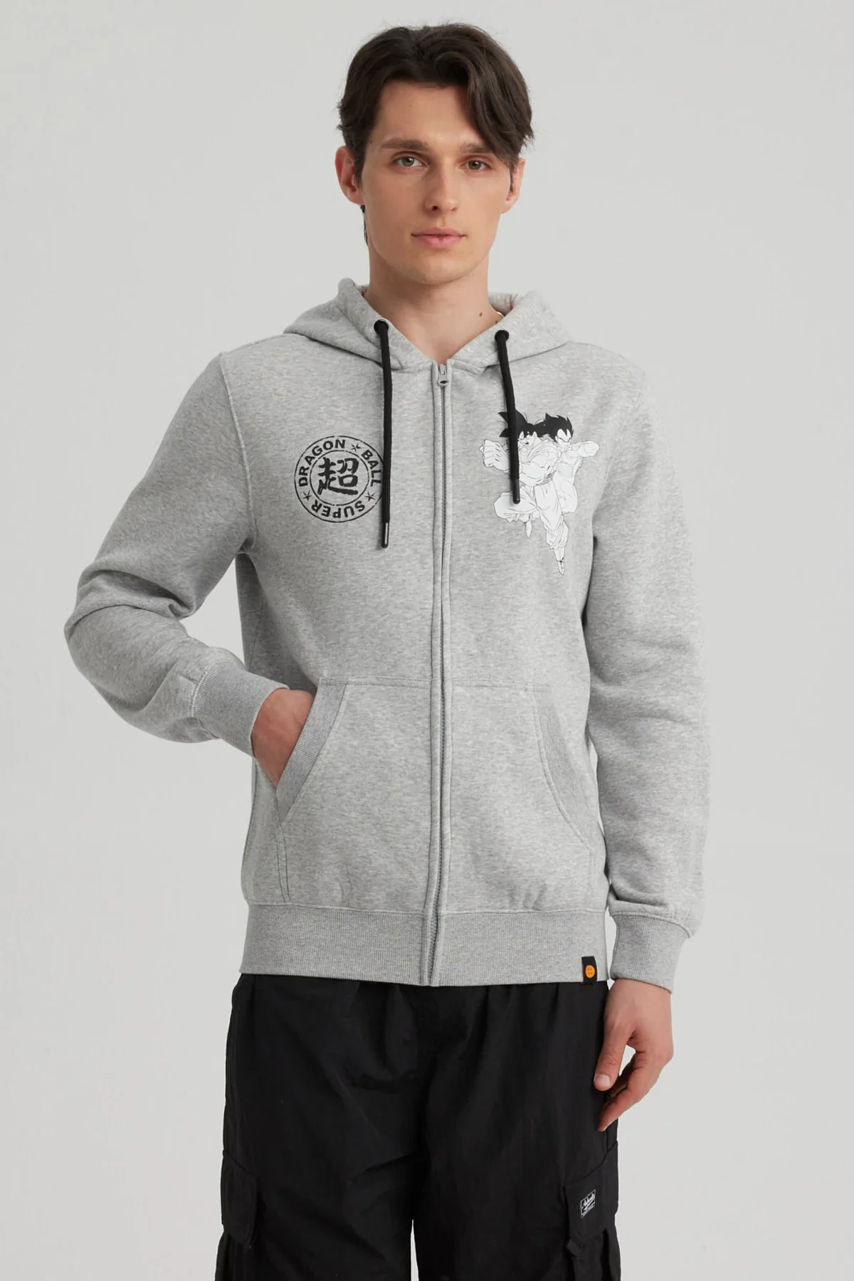 Polerón Hombre Gokú Gris Melange