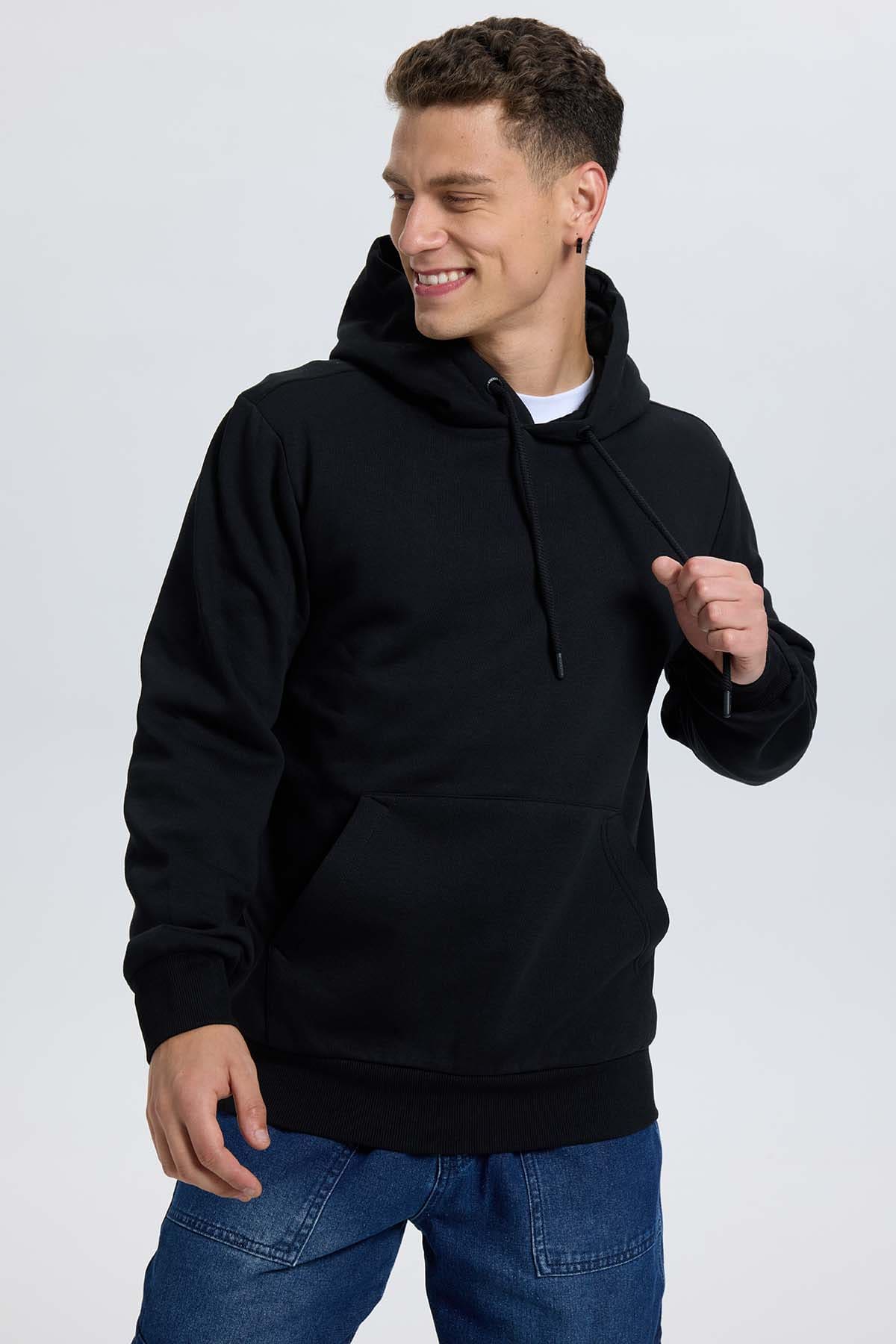 Polerón Hombre Hoodie Negro