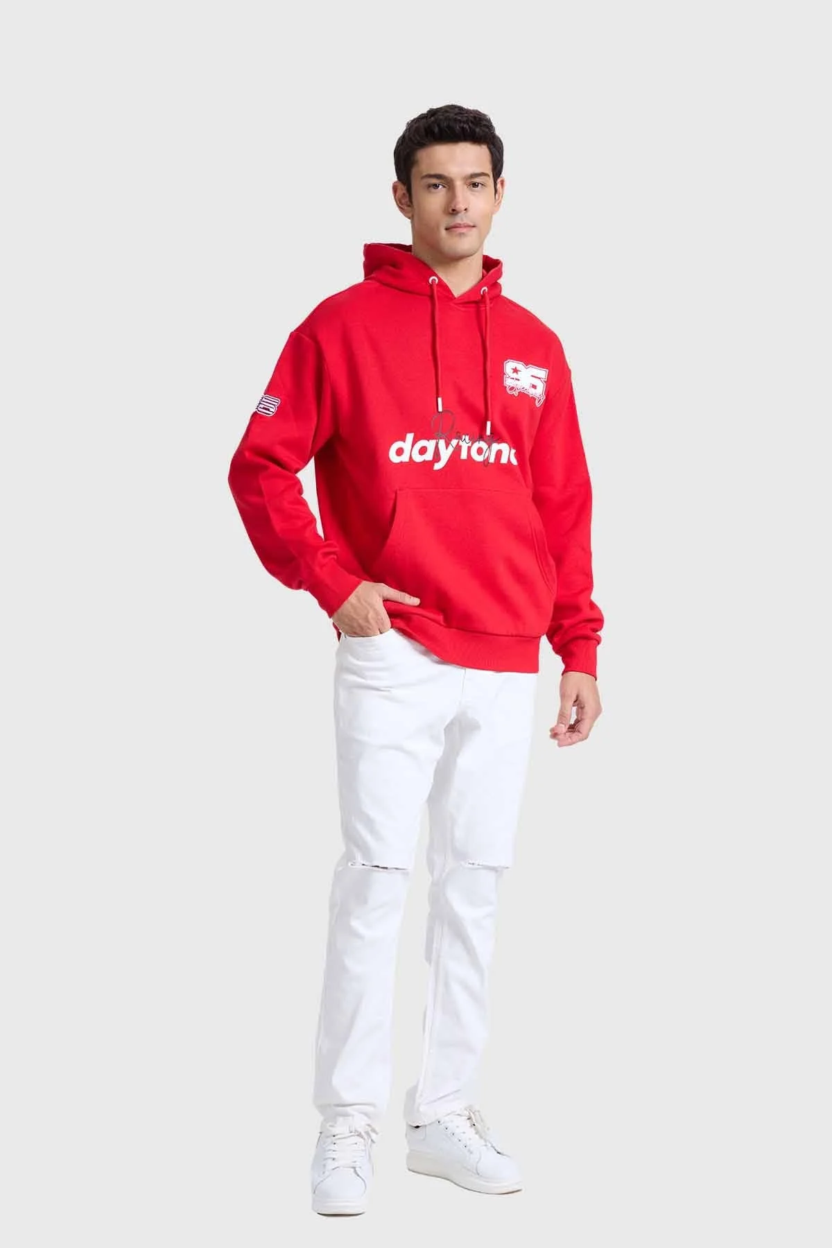 Polerón Hombre Hoodie Racing Rojo - Image 4
