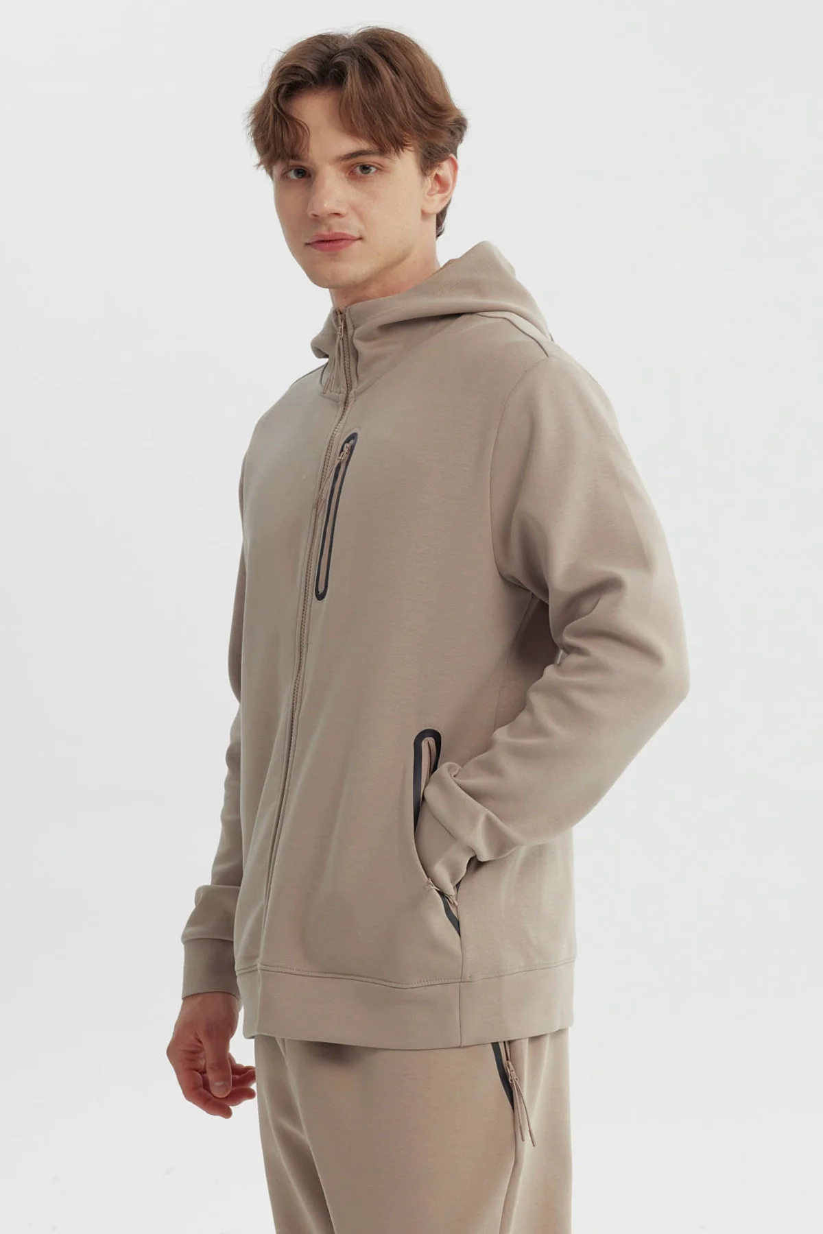 Polerón Hombre Slim Beige Oscuro - Image 2
