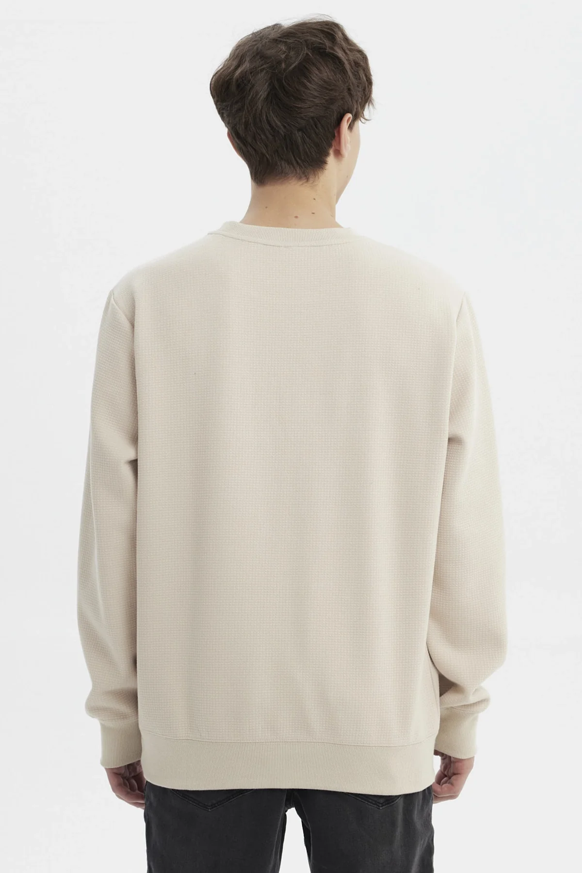 Polerón Hombre Slim Beige Oscuro - Image 3