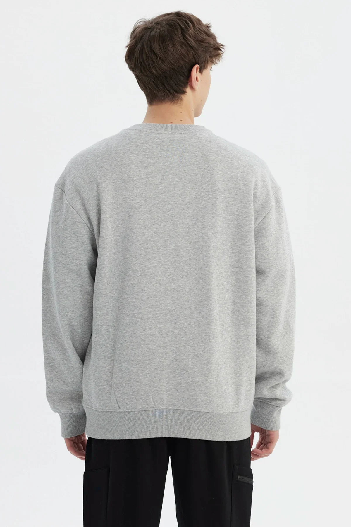 Polerón Hombre Slim Gris Melange - Image 3