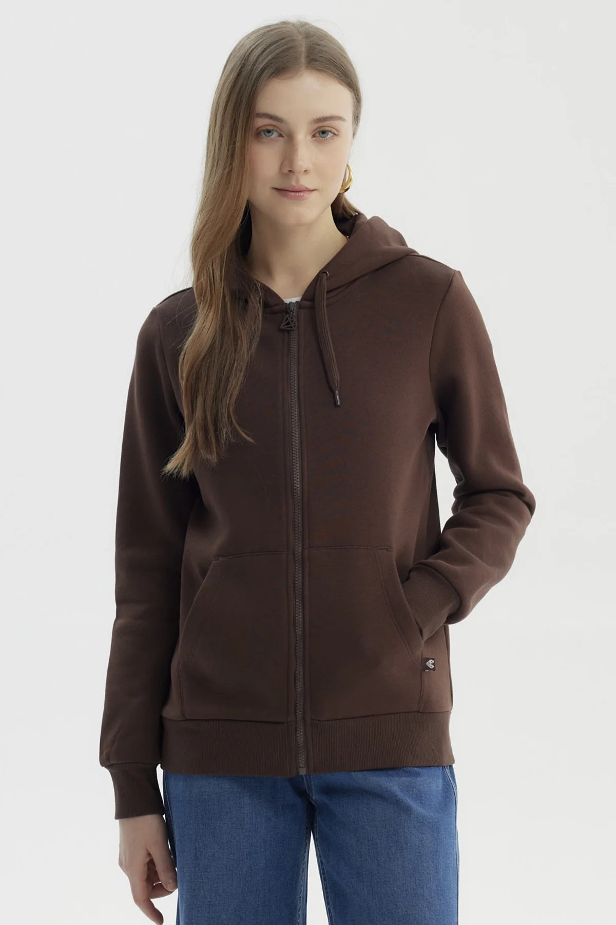 Polerón Mujer Abierto Hodie Chocolate