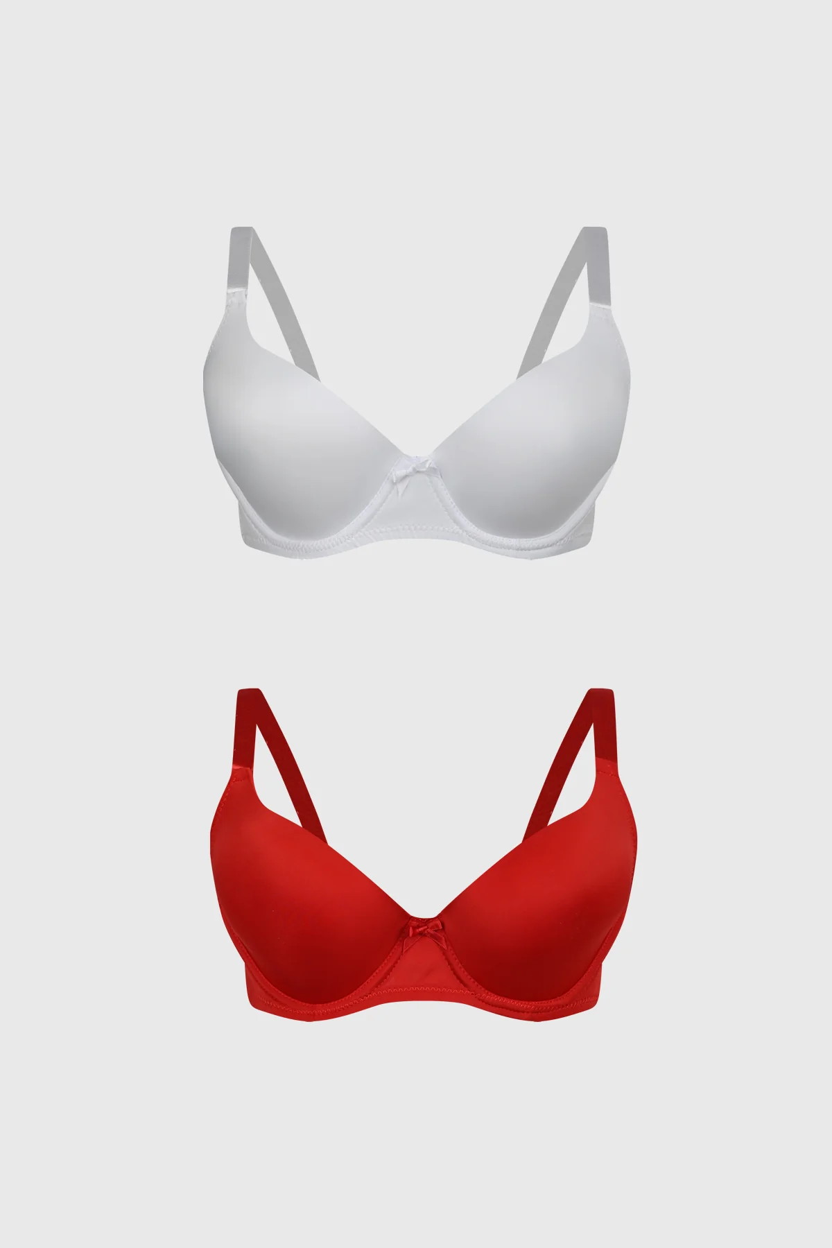 Sostén Mujer Bipack Básico Liso Rojo