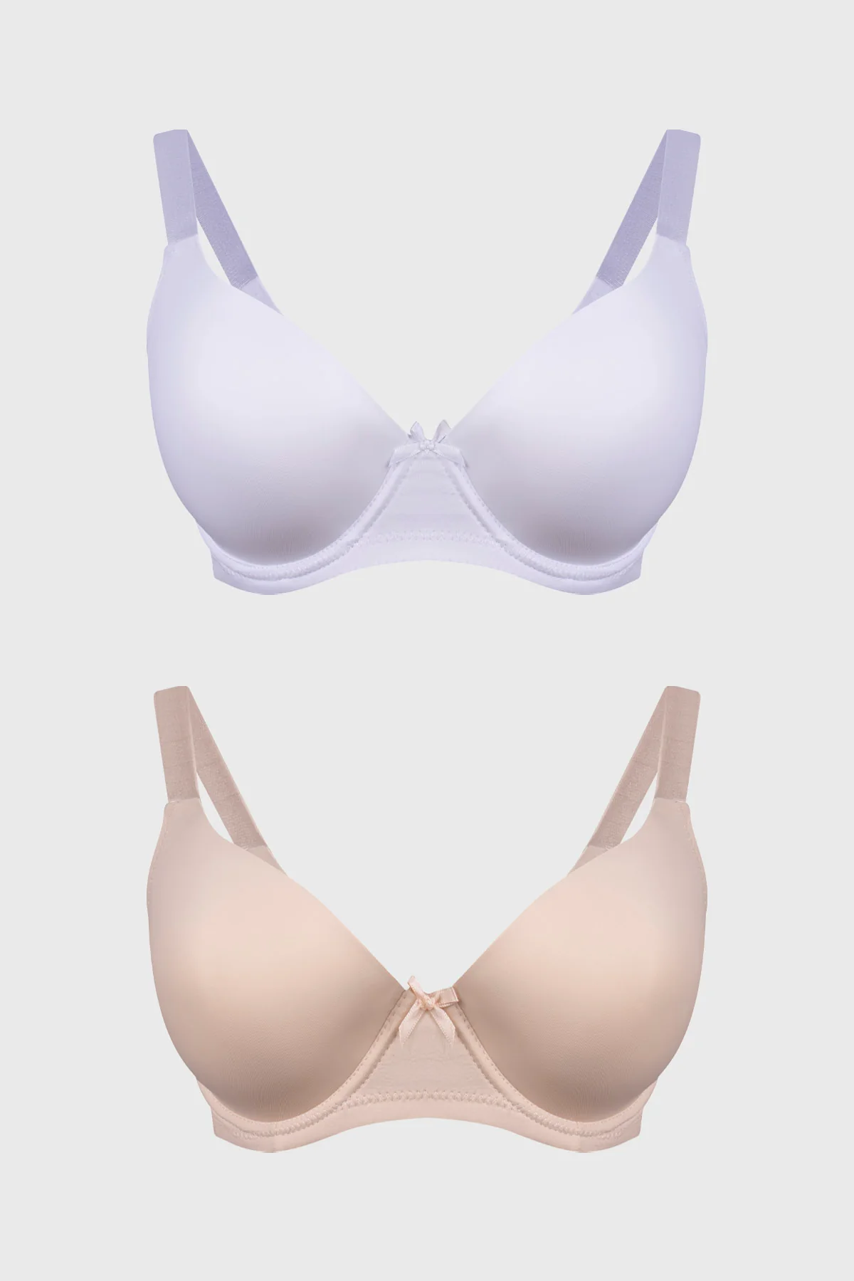 Sostén Mujer Bipack Copa Support Liso Beige