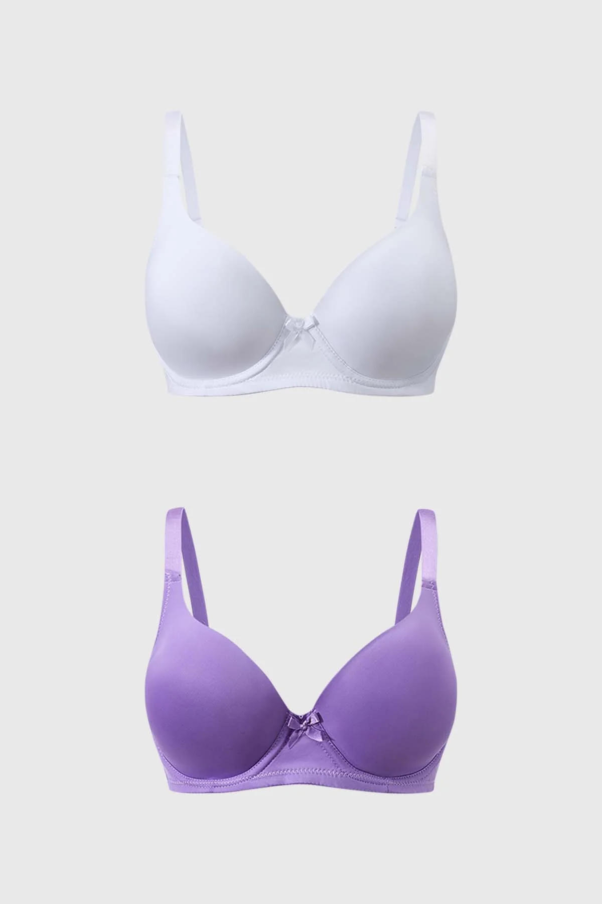 Sostén Mujer Bipack Copa Support Liso Morado