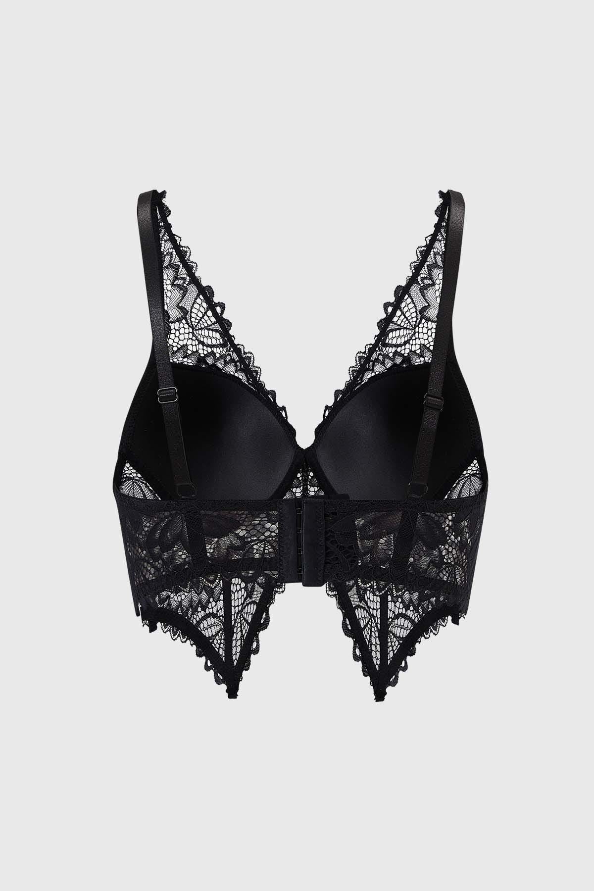 Sostén Mujer Bralette Copa Encaje Negro - Image 2