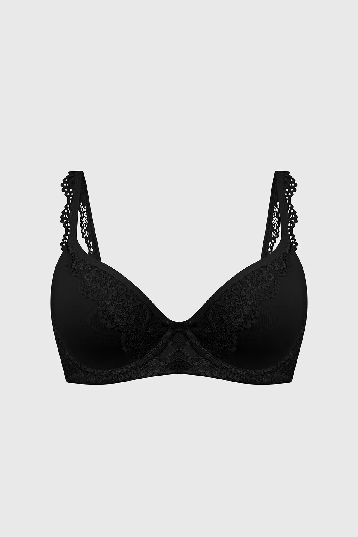 Sostén Mujer Copa Soft Detalle Encaje Negro