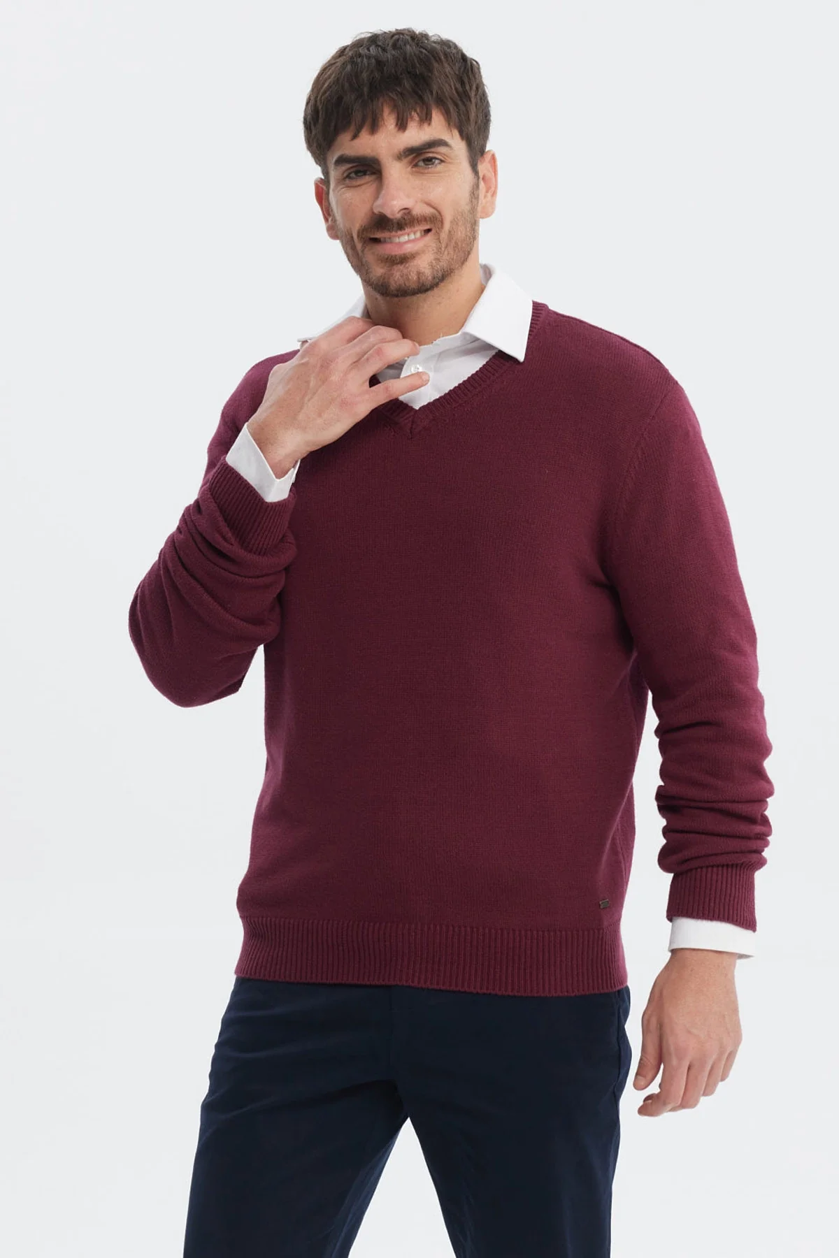 Sweater Hombre Básico Burdeo - Image 2