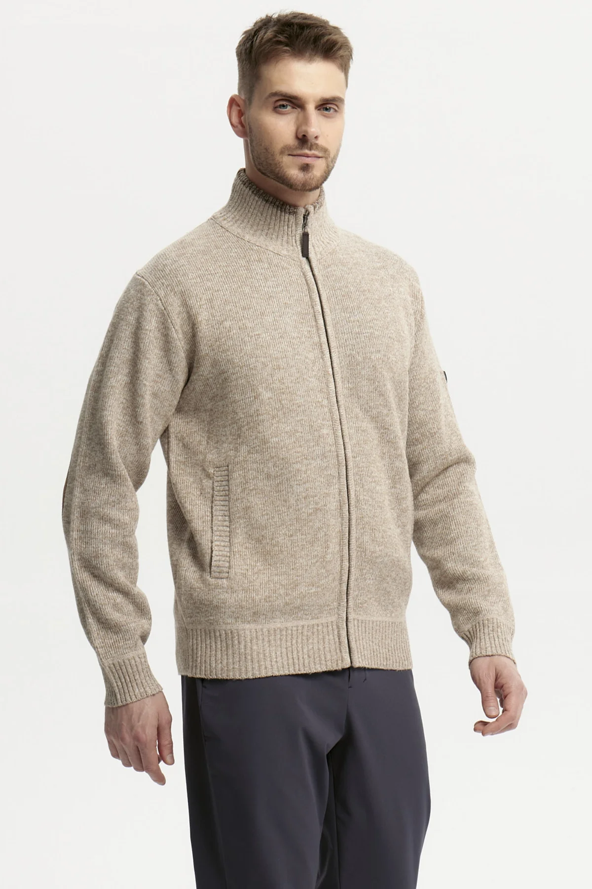 Sweater Hombre Slim Beige - Image 2