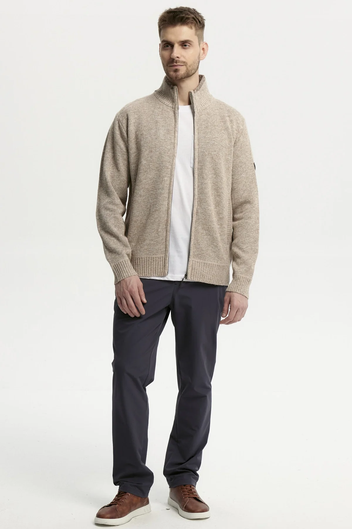 Sweater Hombre Slim Beige - Image 4