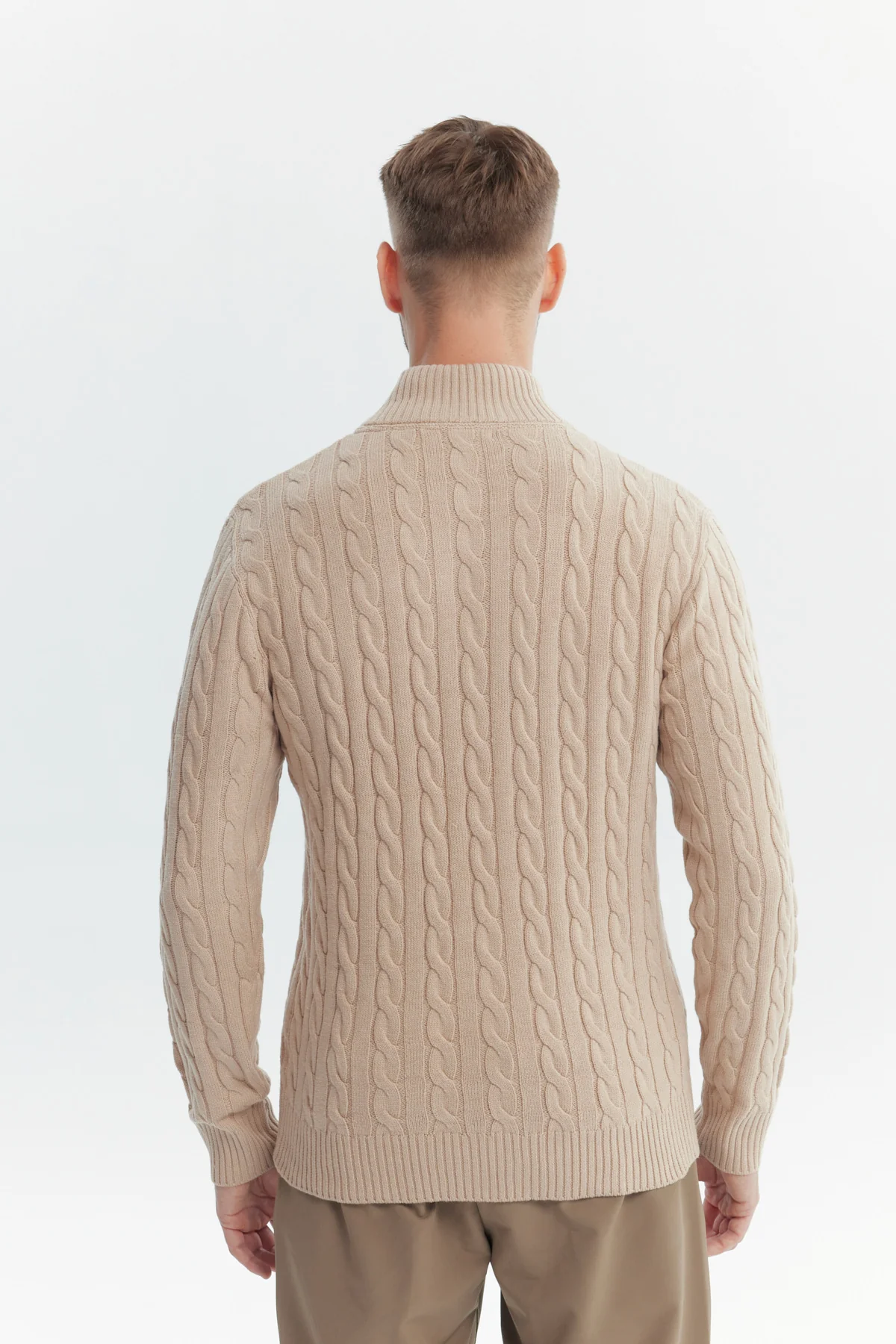 Sweater Hombre Slim Beige - Image 3