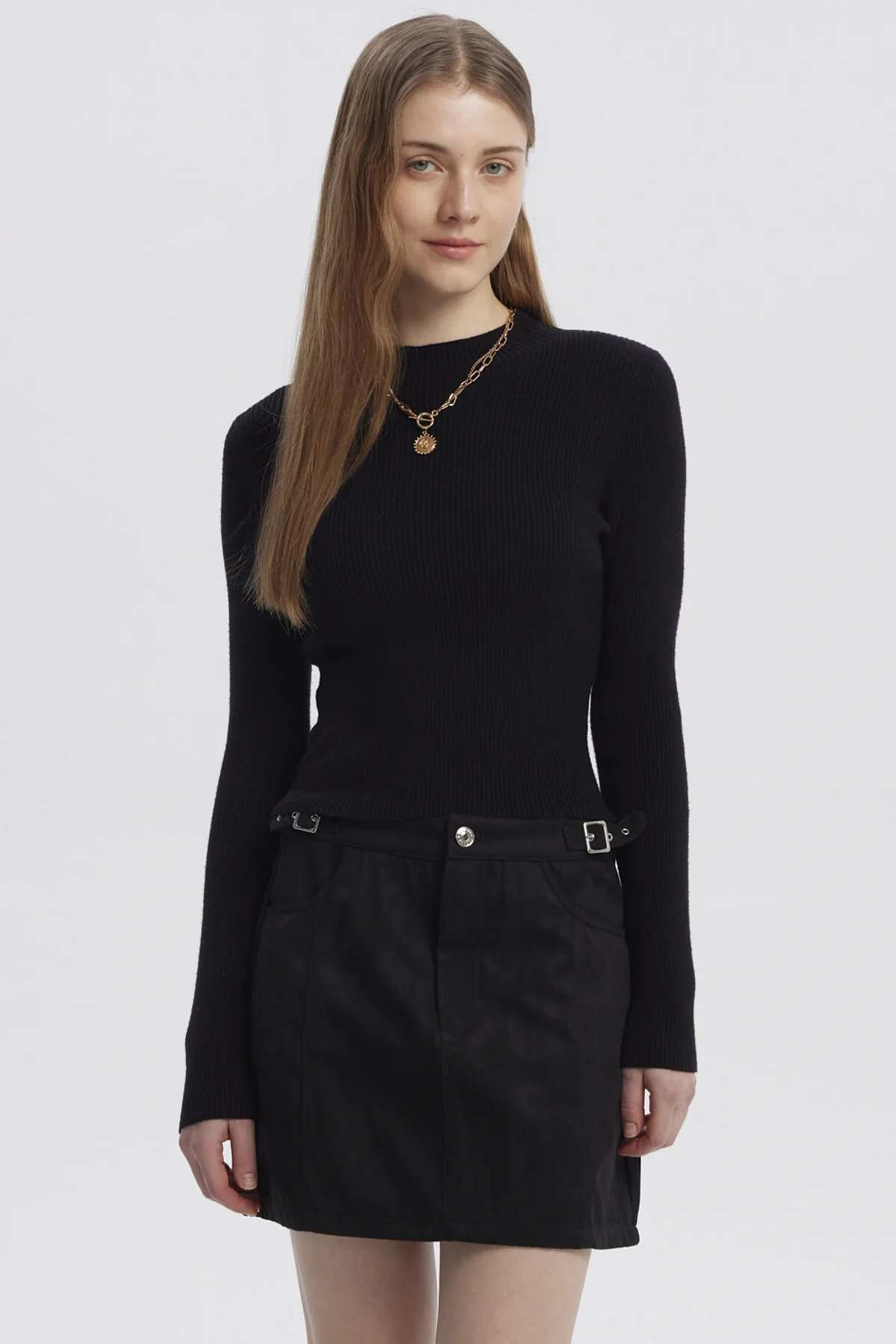 Sweater Mujer Ajustado Negro