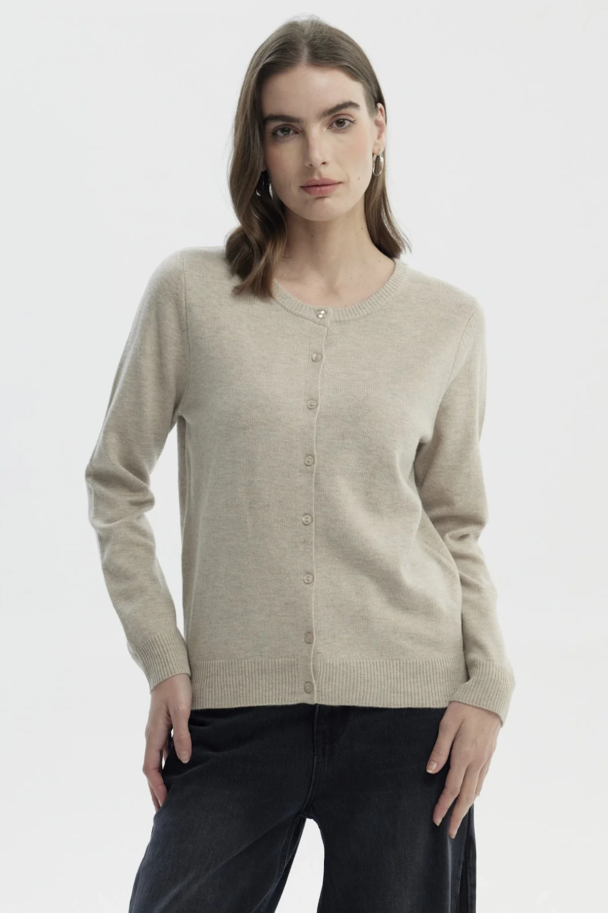 Sweater Mujer Regular Beige