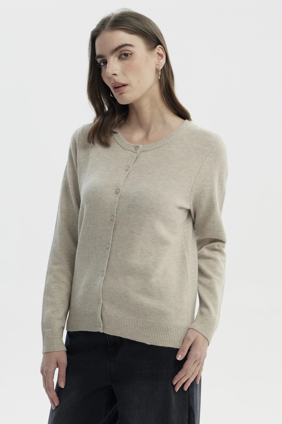 Sweater Mujer Regular Beige - Image 2