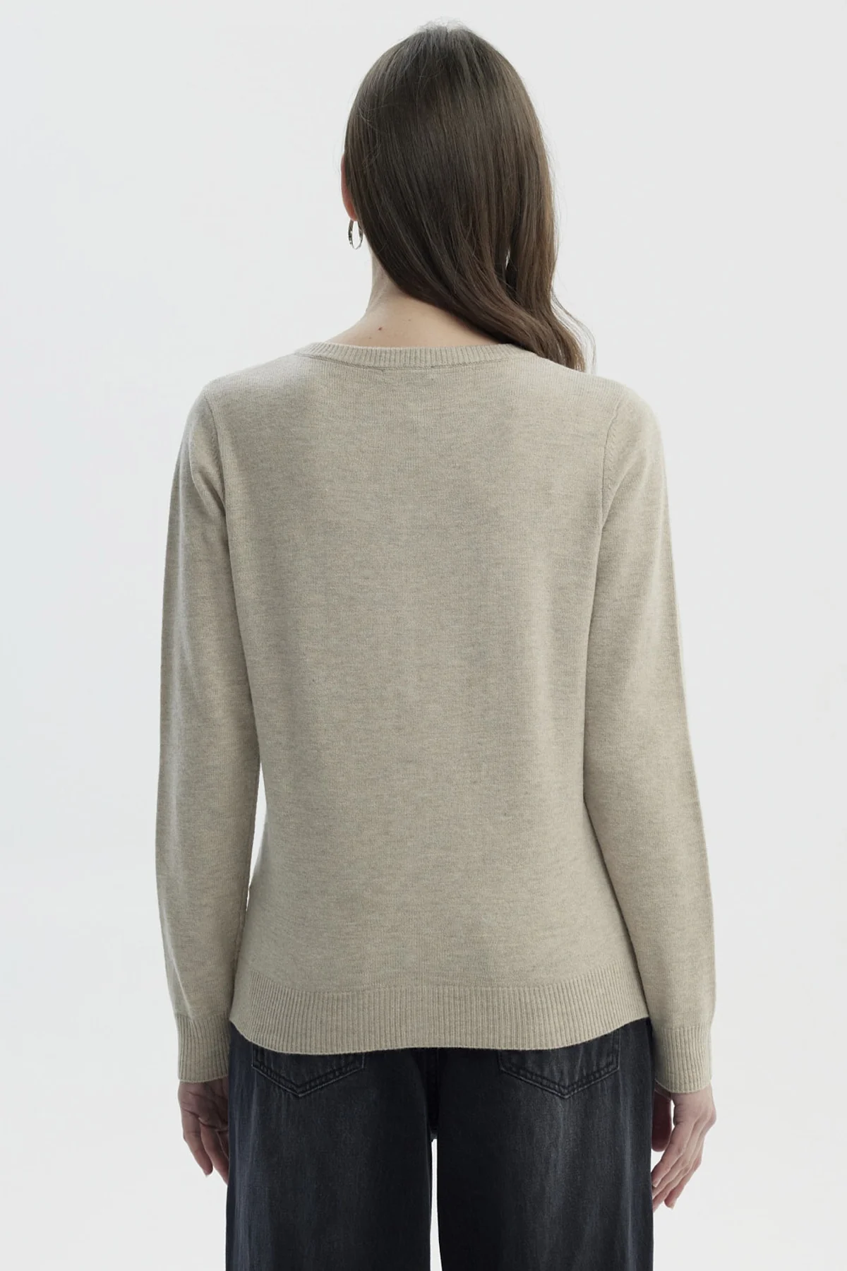 Sweater Mujer Regular Beige - Image 3