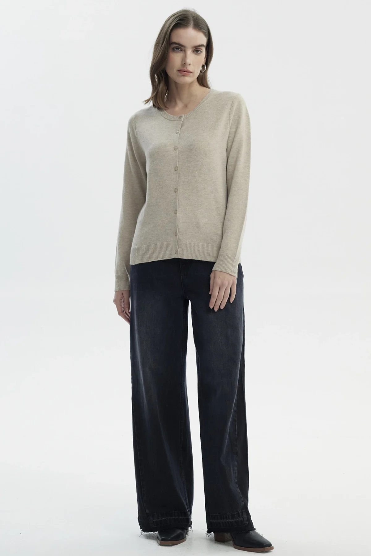 Sweater Mujer Regular Beige - Image 4