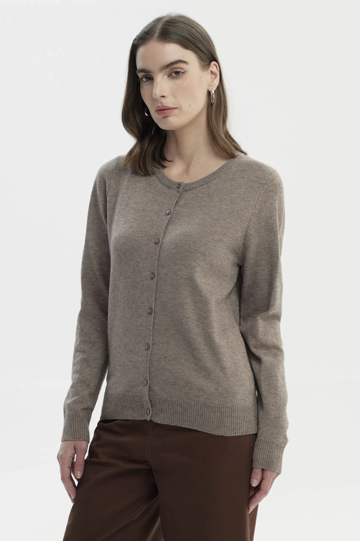 Sweater Mujer Regular Café - Image 2