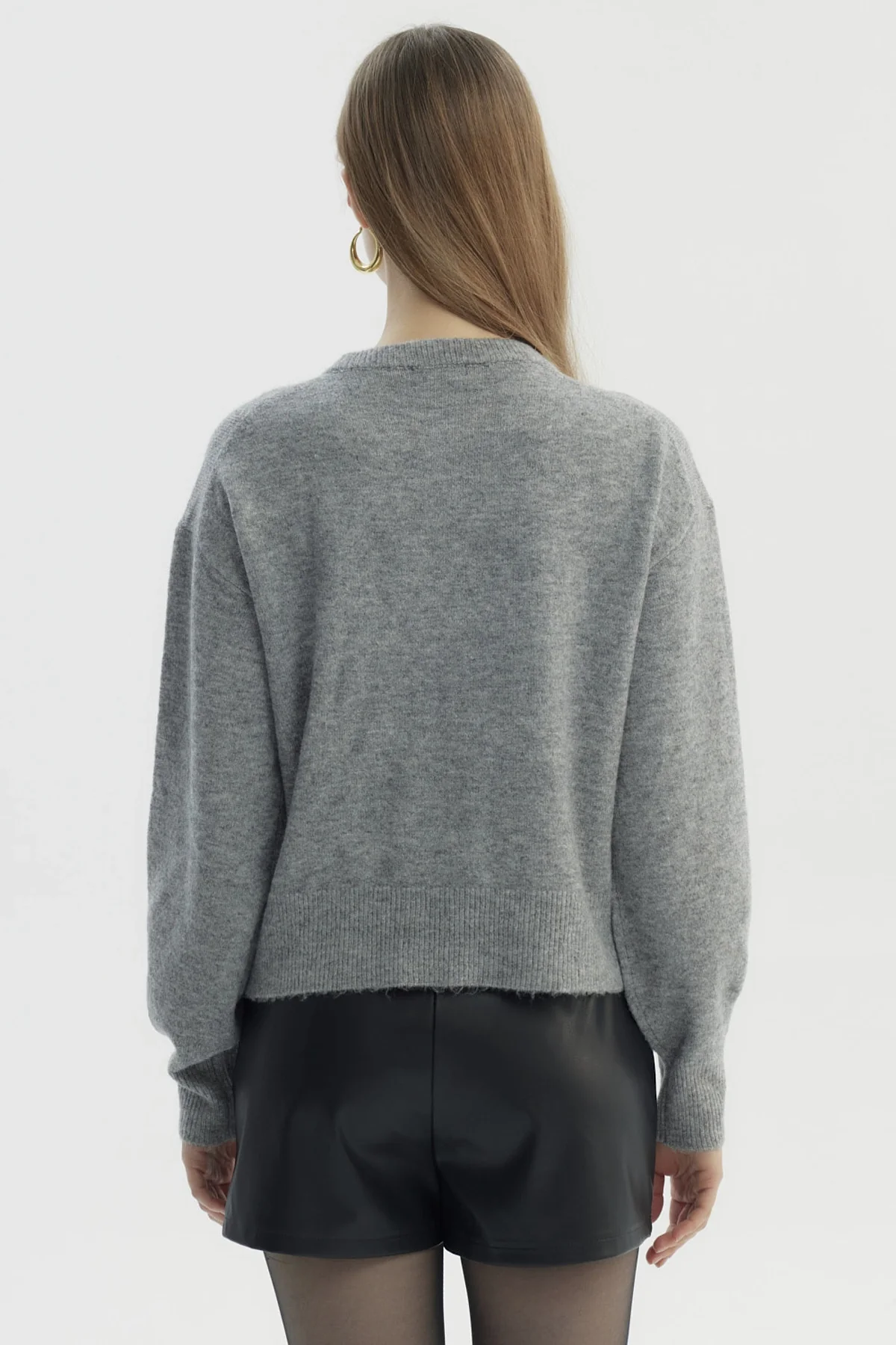 Sweater Mujer Regular Gris - Image 3