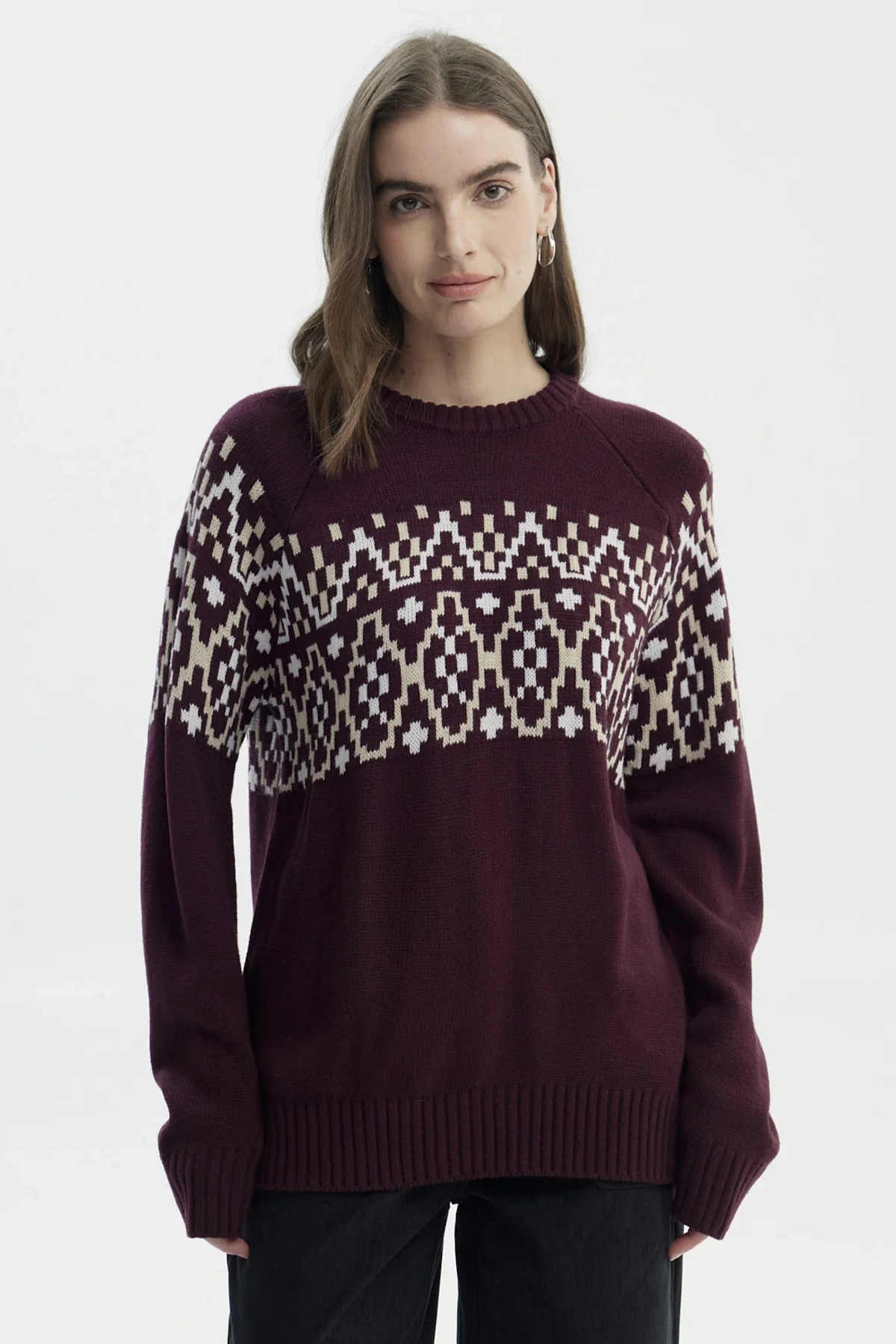 Sweater Mujer Slim Cuello Alto Rojo