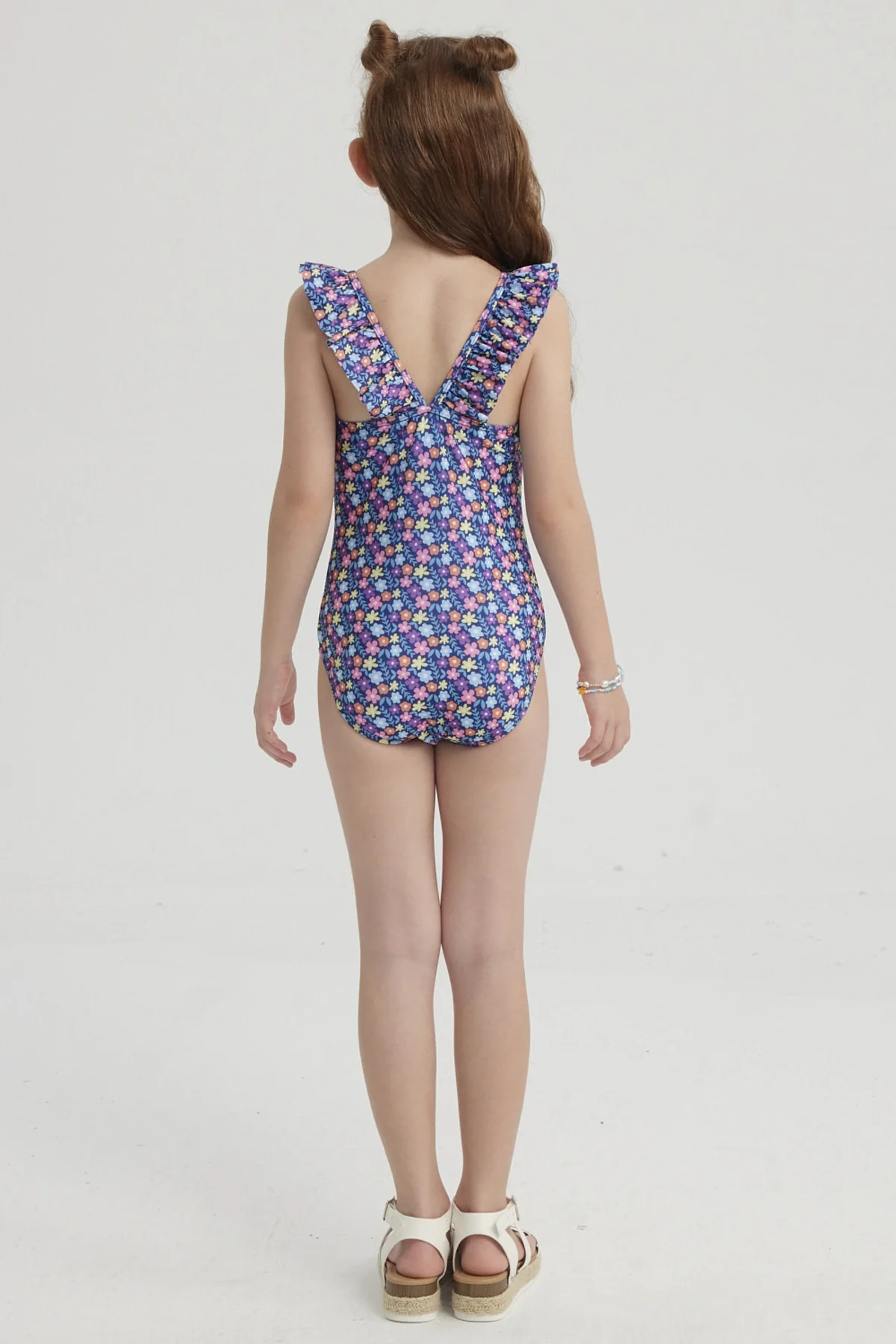 Traje de Baño Niña Básico Azul - Image 2
