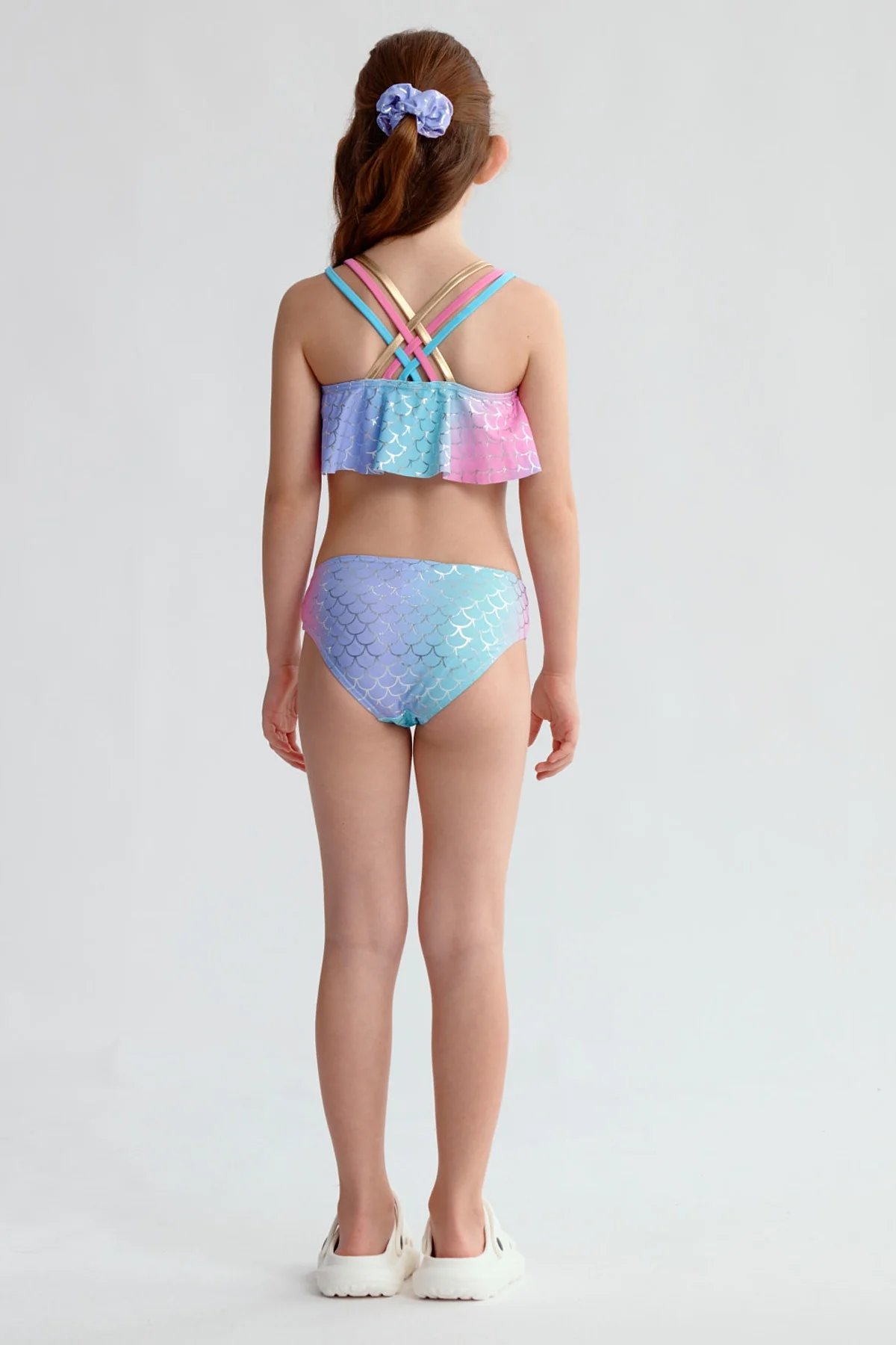 Traje de Baño Niña Full Print Celeste - Image 2