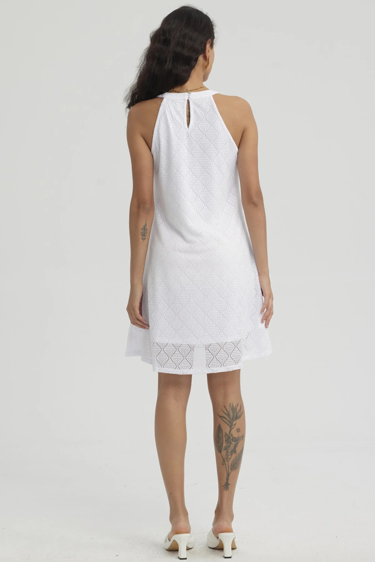 Vestido Mujer Corto Blanco - Image 3